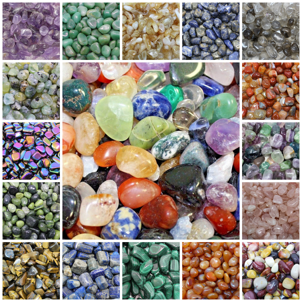 5 Pack Lots Tumbled Stones: Choose Type (Crystal Healing, Bulk)