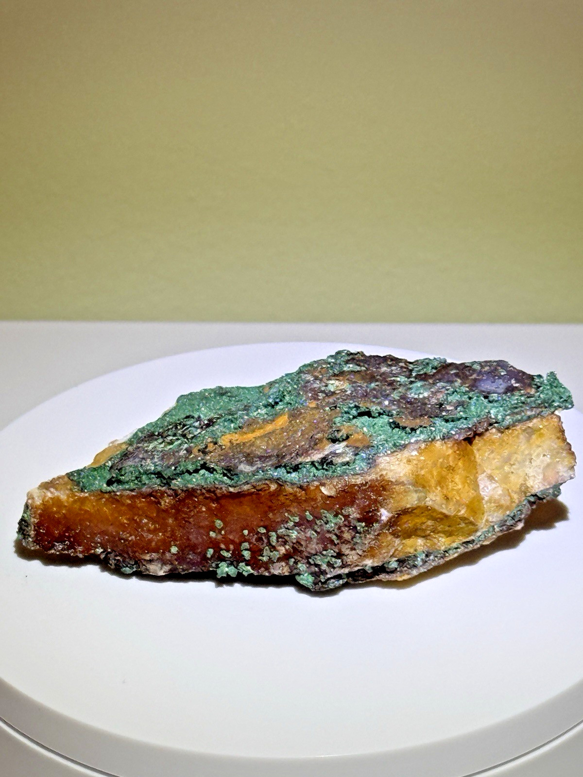 BURNISHED Malachite on Limonite Matrix Mineral Specimen from Morocco