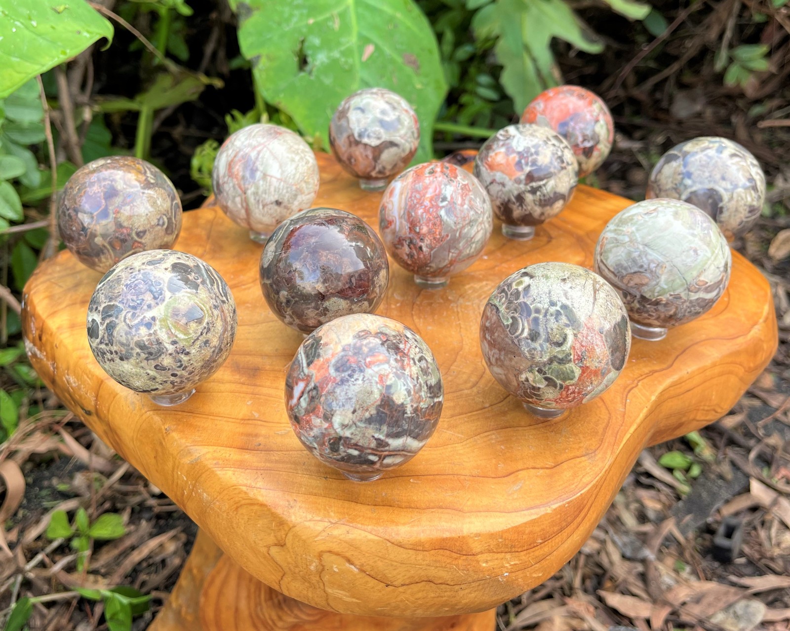 Rhyolite Crystal Sphere with Stand, 1.5″ (‘A’ Grade Polished Rhyolite Spheres)