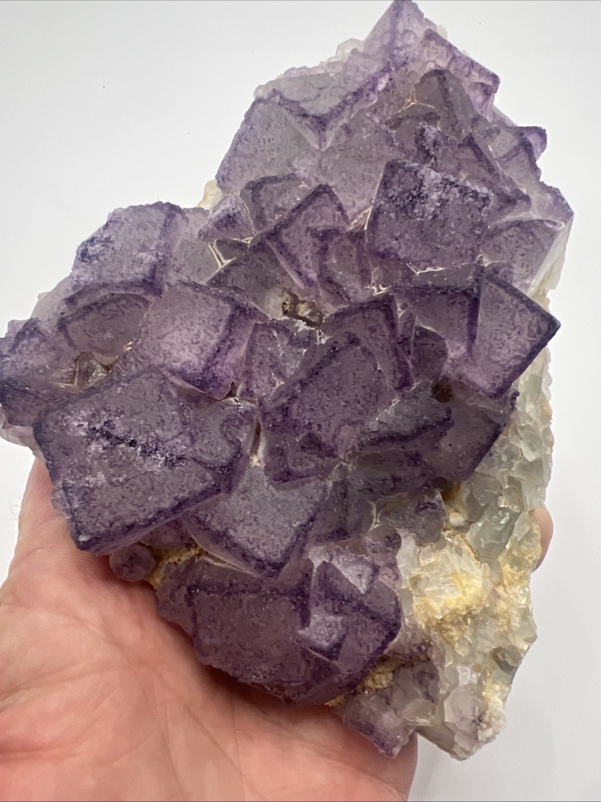 2 Pound!! Natural Guizhou QR Code Fluorite With Stand! Amazing Quality!US Seller