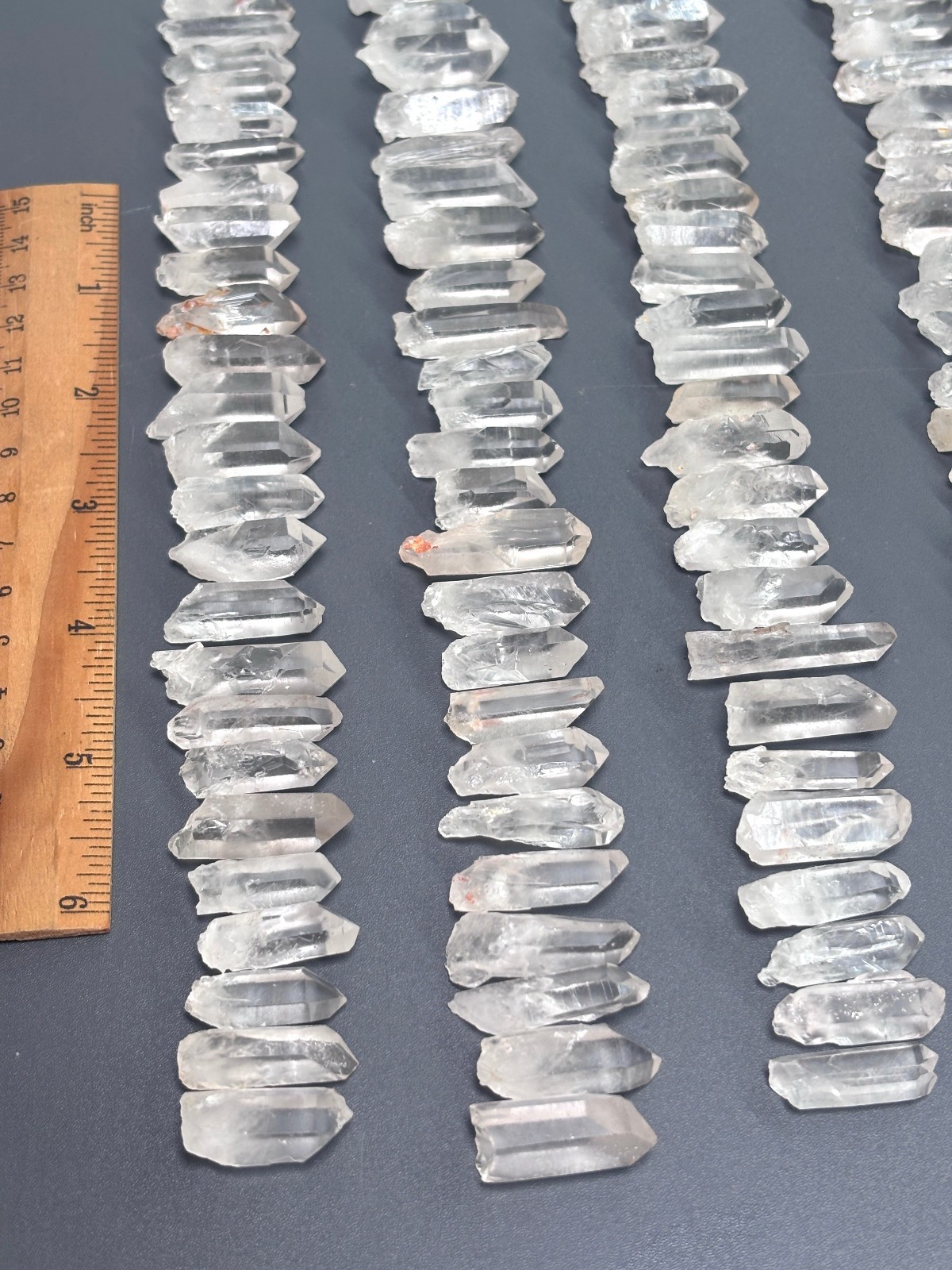 100pcs Bulk Rough Clear Crystal Quartz Small Mini Points Terminated Tips