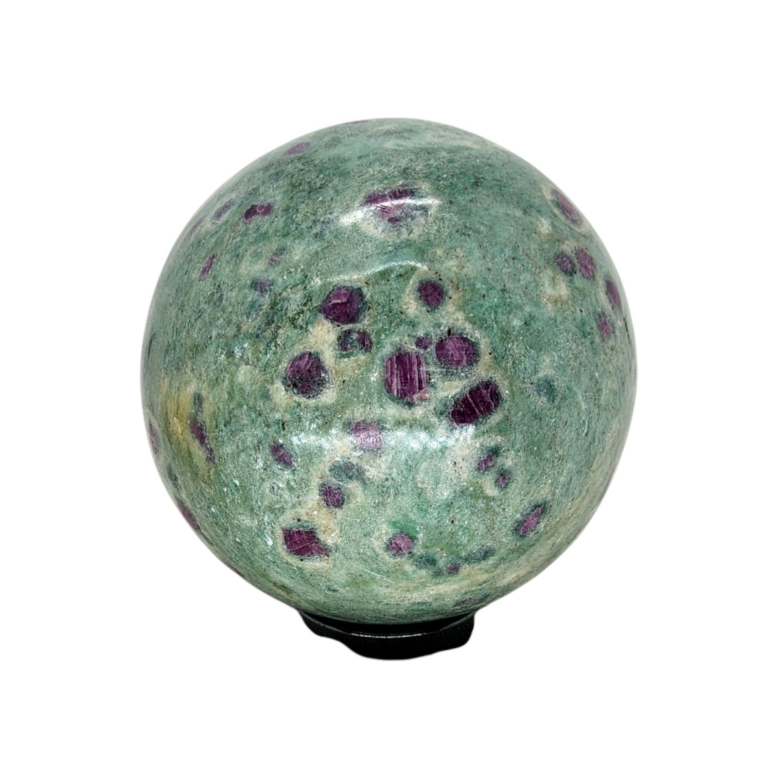 Ruby in Fuchsite, 2 3/8″, India, sphere, display specimen, #R-6752