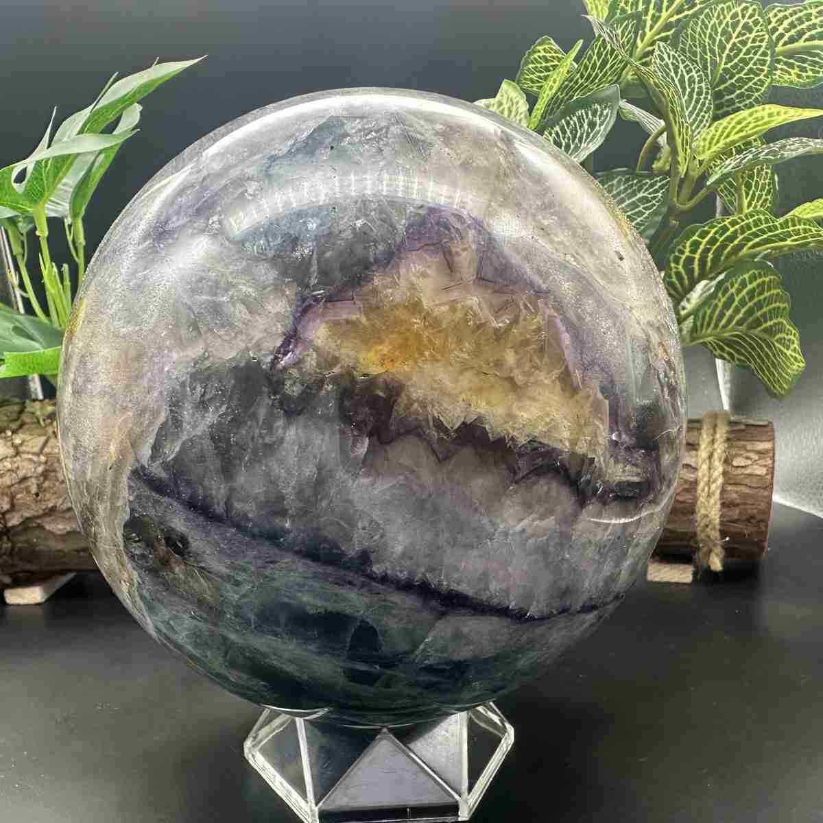 4730g Natural Fluorite Quartz Sphere Crystal Energy Ball Reiki Healing Gem