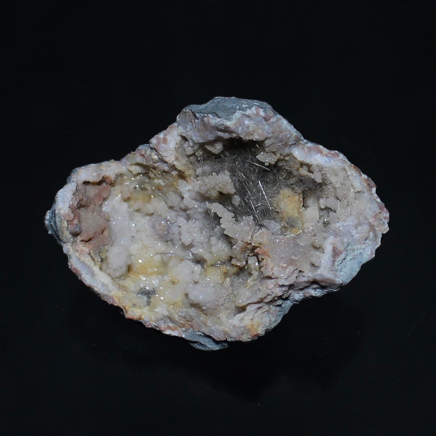 MILLERITE. Hwy. 27 road cut, Halls Gap, Lincoln Co. Kentucky. #5002