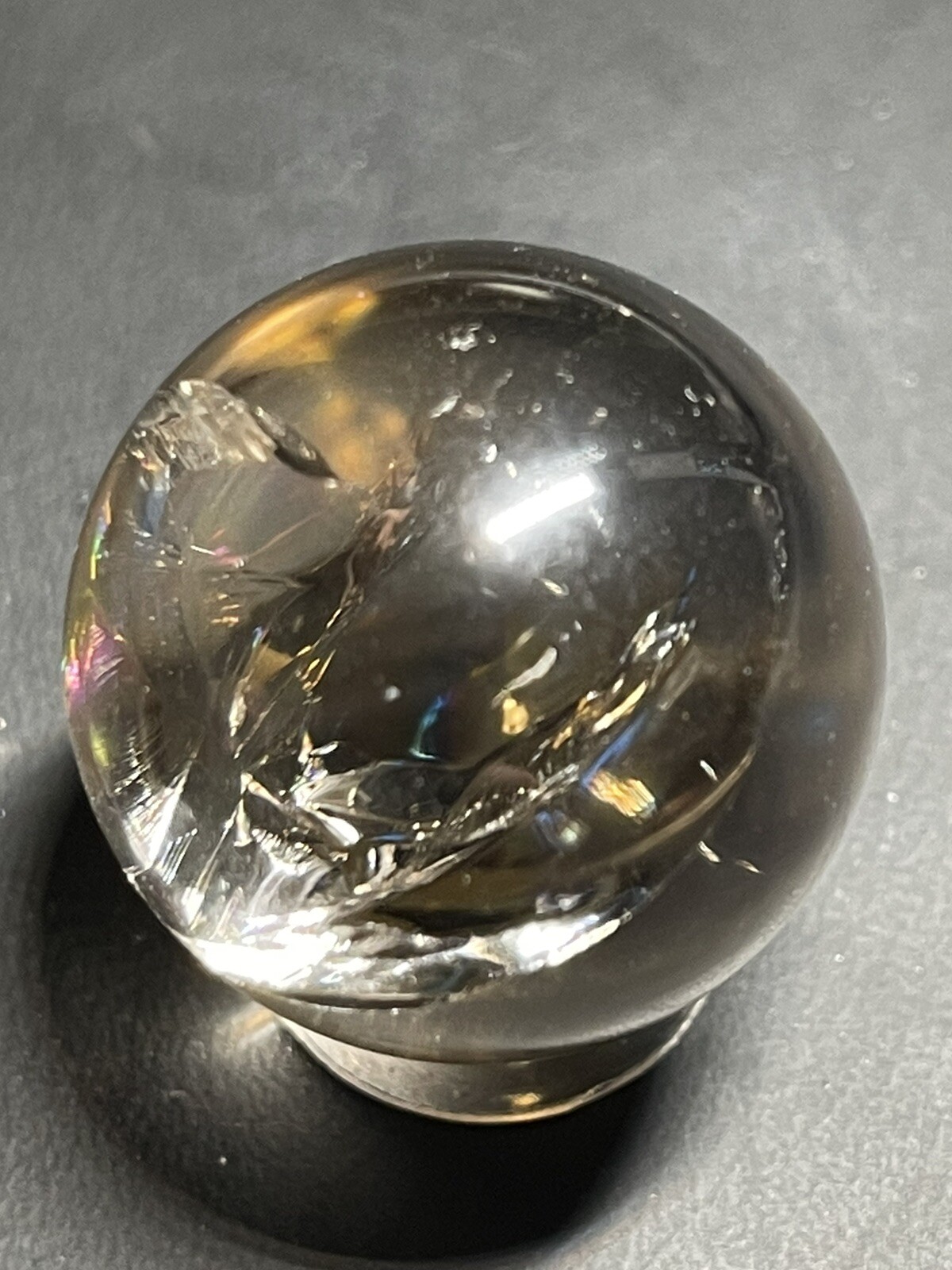 Smoky Quartz Mini Sphere Orb Ball Marble 25.4mm, 22g