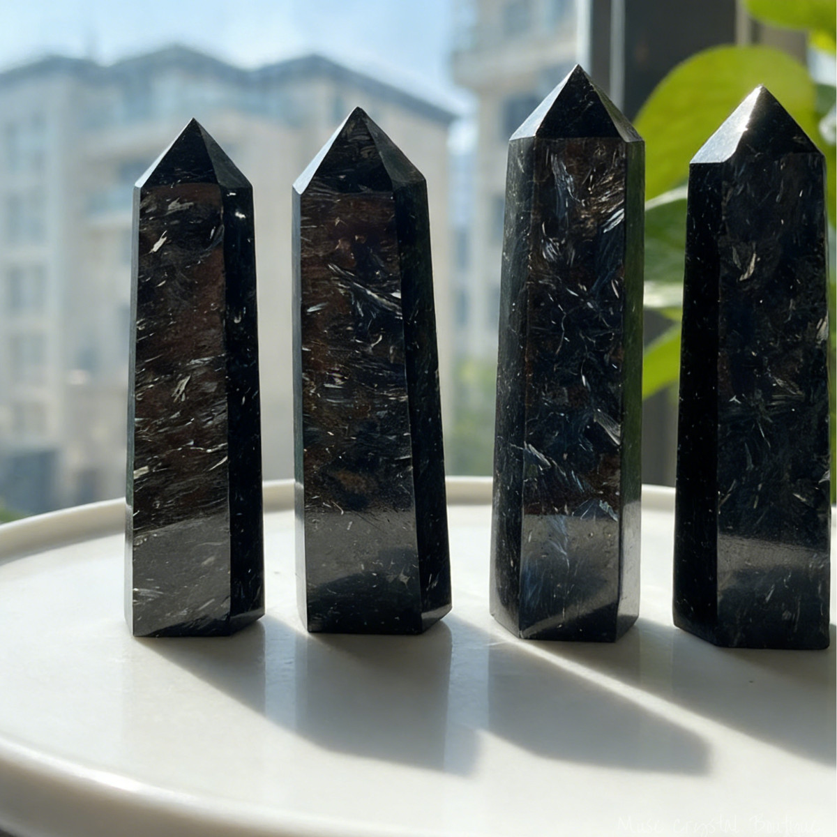 Wholesale Lot 1lb Natural Arfvedsonite Crystal Tower Healing Obelisk Point Gifts