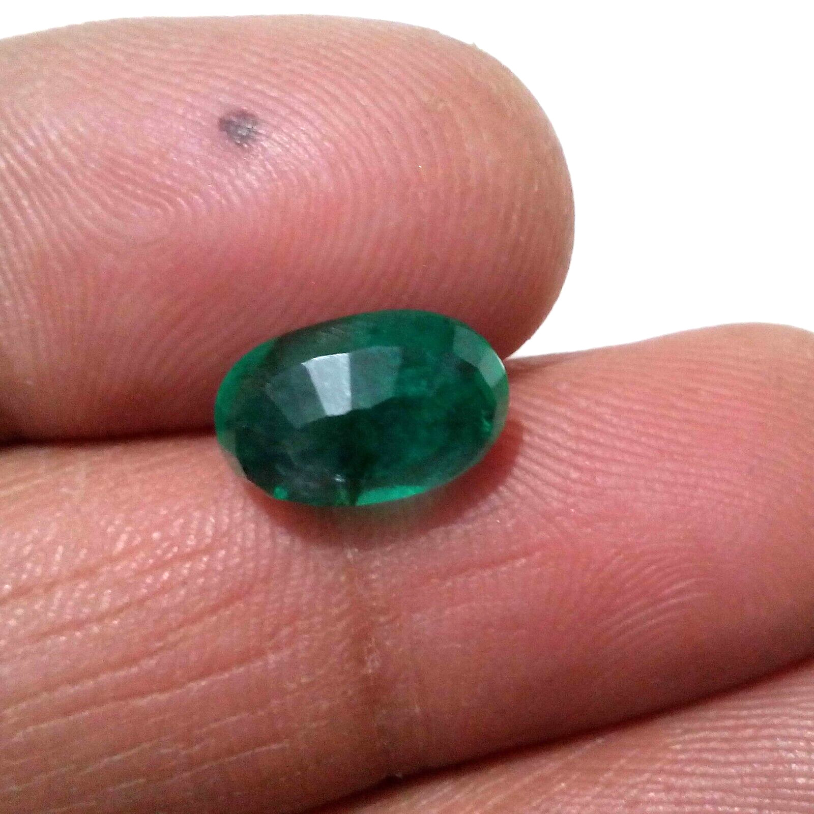 Gorgeous Zambian Emerald Oval 3.60 Crt Wonderful Green Faceted Loose Gemstone