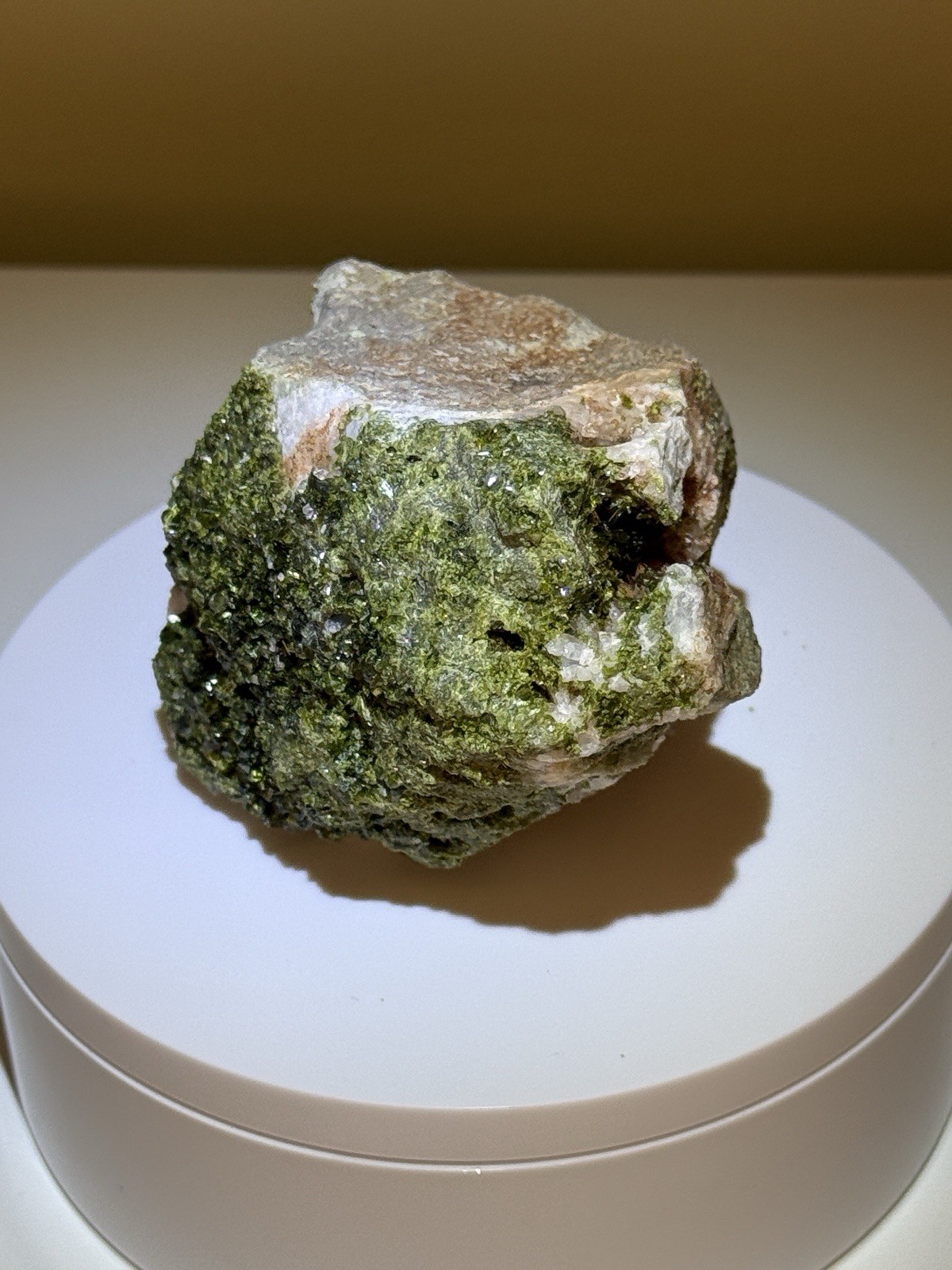 STRIKING Epidote on Matrix Crystal Mineral Specimen – Imilchil, Morocco