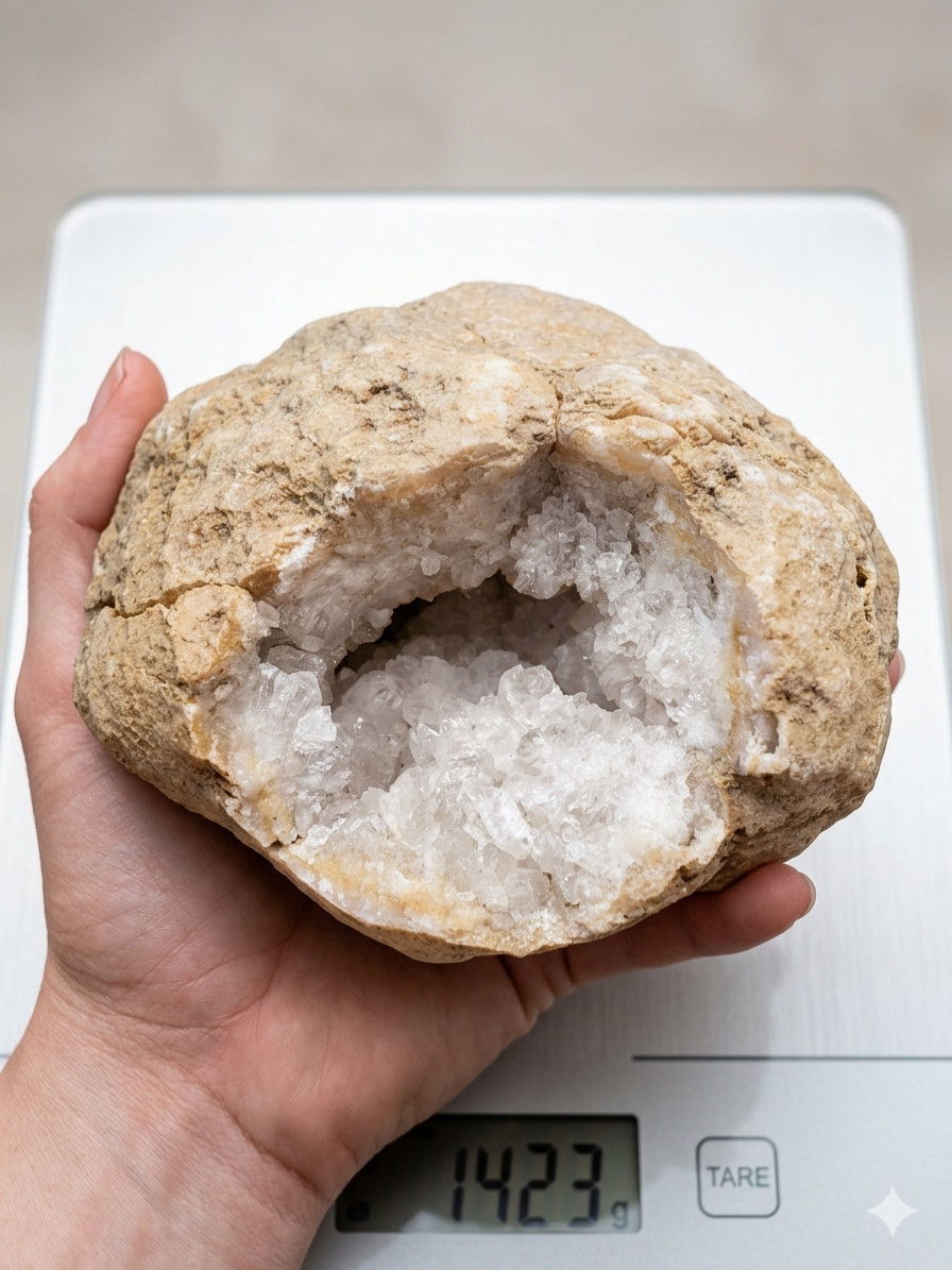 Kentucky Open Geode Quartz Crystal Exact Specimen Natural 2.99 lb