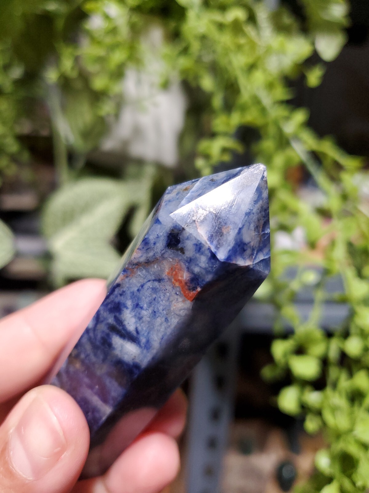 Natural Sodalite Healing Crystal Wands Obelisk Reiki Tower 3.5″
