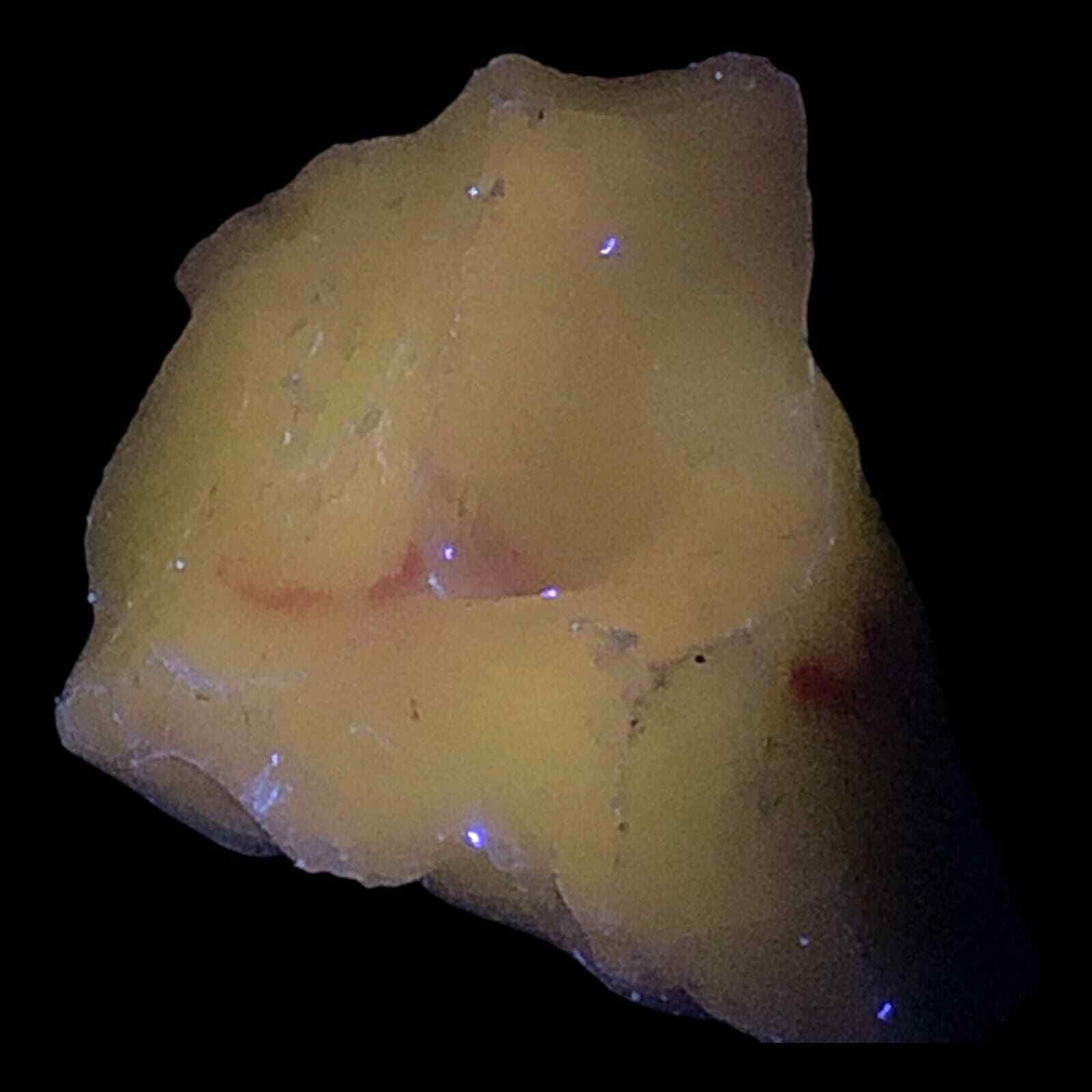 Jadeite Pink Swirl Art Glass Cullet Glowing Manganese Opaque Slag Glass #4GX85