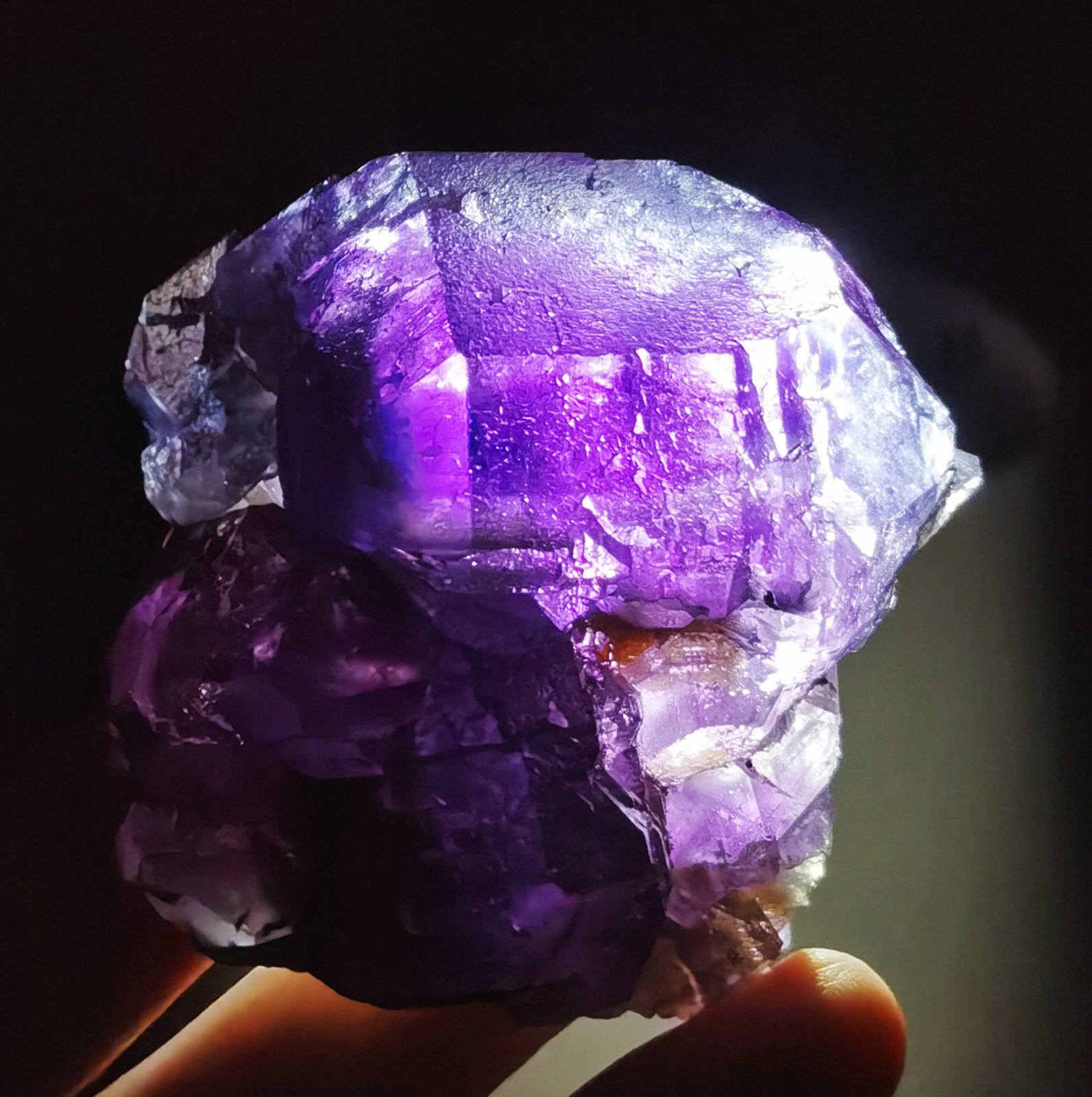 Natural Transparent Purple Window Fluorite Mineral Specimen China