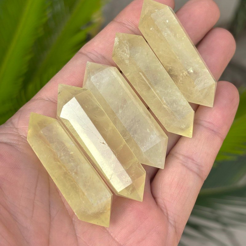 10pcs Stunning Citrine Crystal DT Point Double Terminated Citrine Point Wands