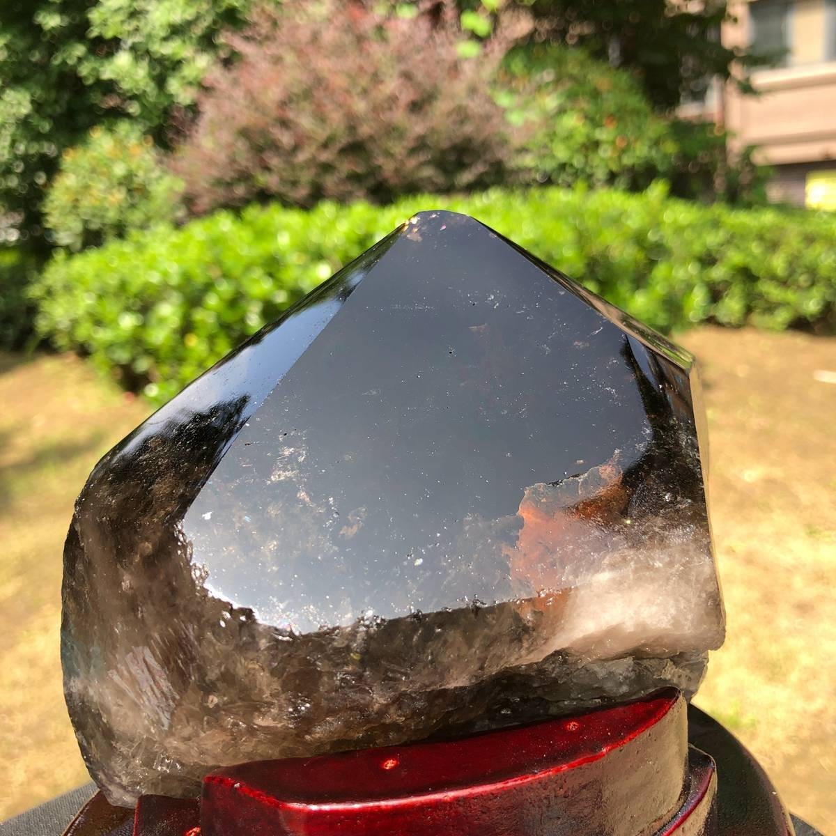5.25LB Natural Smoky Quartz Crystal Mineral Specimen Reiki Healing+Stand