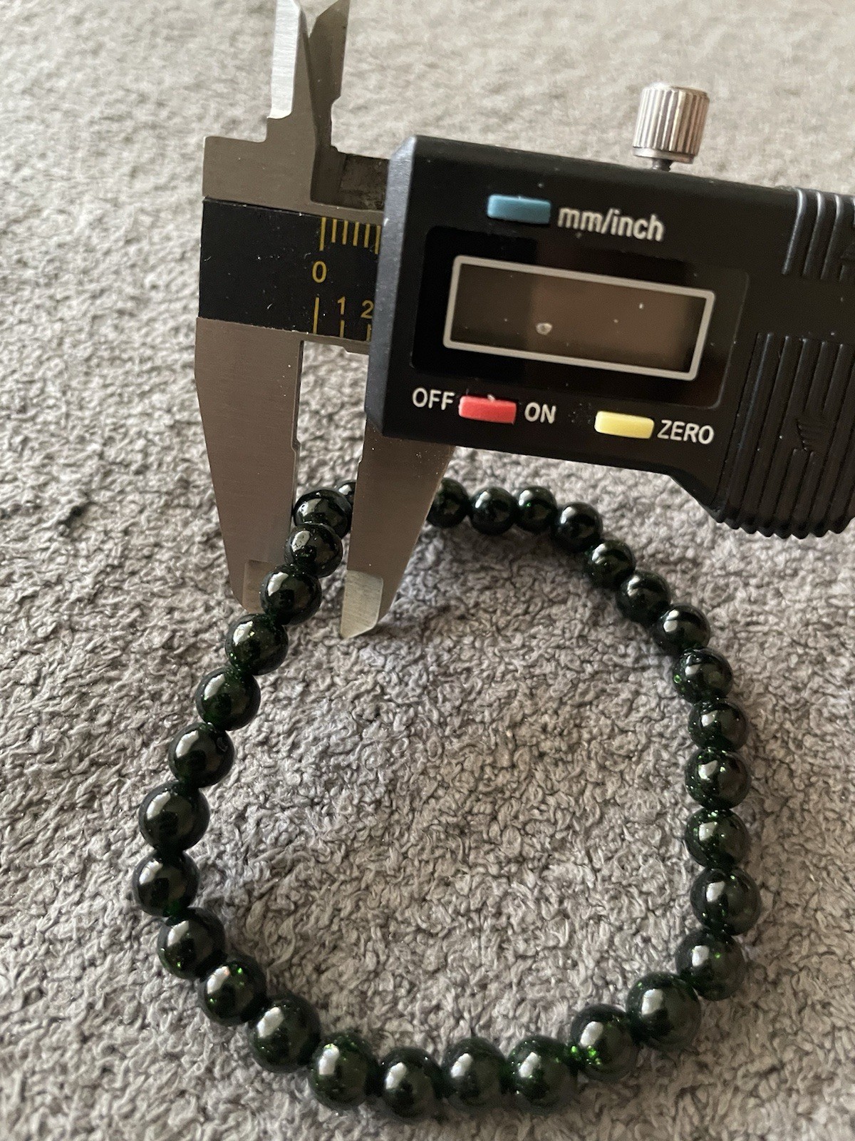 Green Sandstone Crystal/Gemstone 6mm Bead Stretch Bracelet (Price For 1)