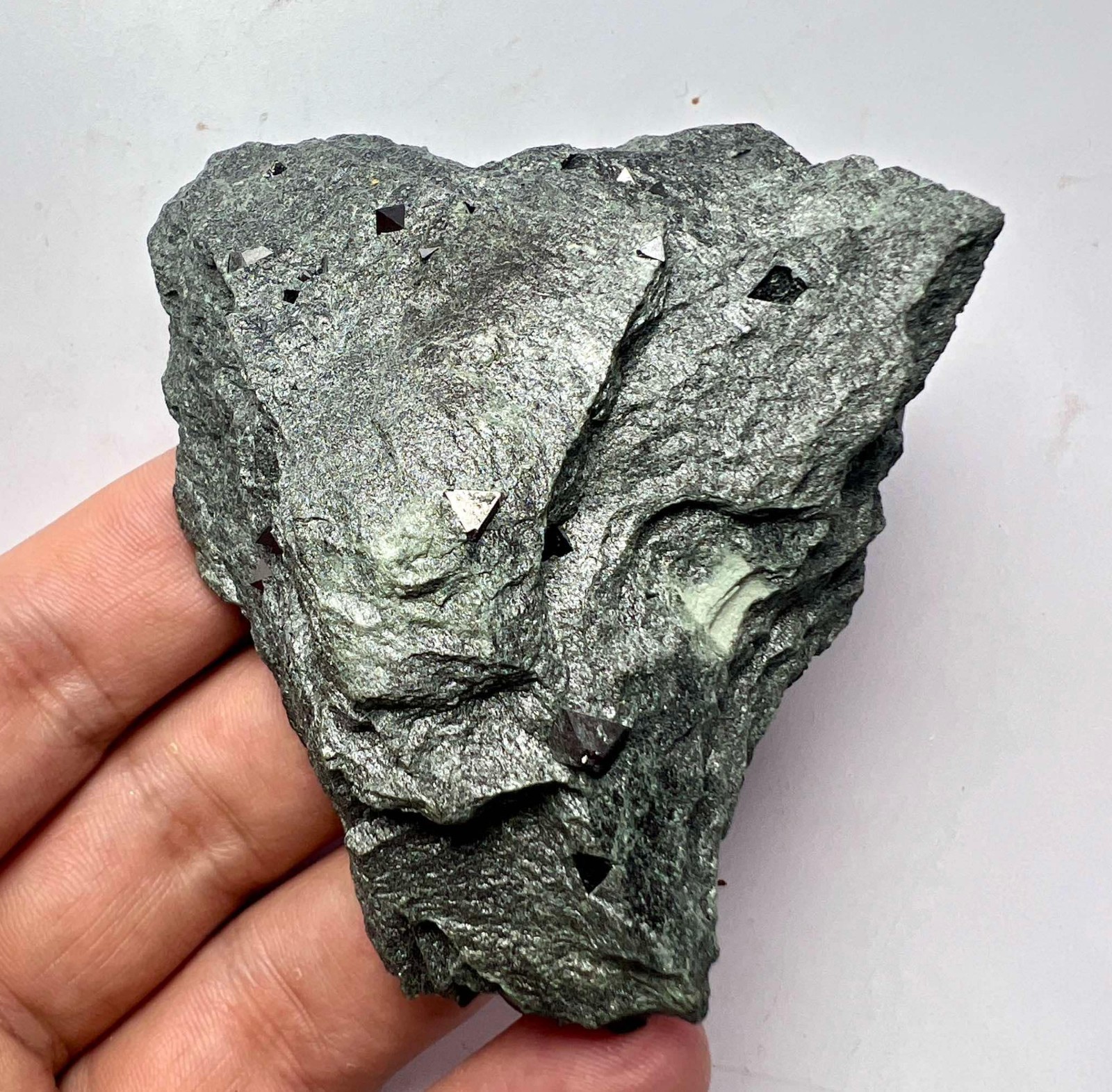 213 Gram Extremely Beautiful Magnetite Crystals On Matrix From Pakistan AS31
