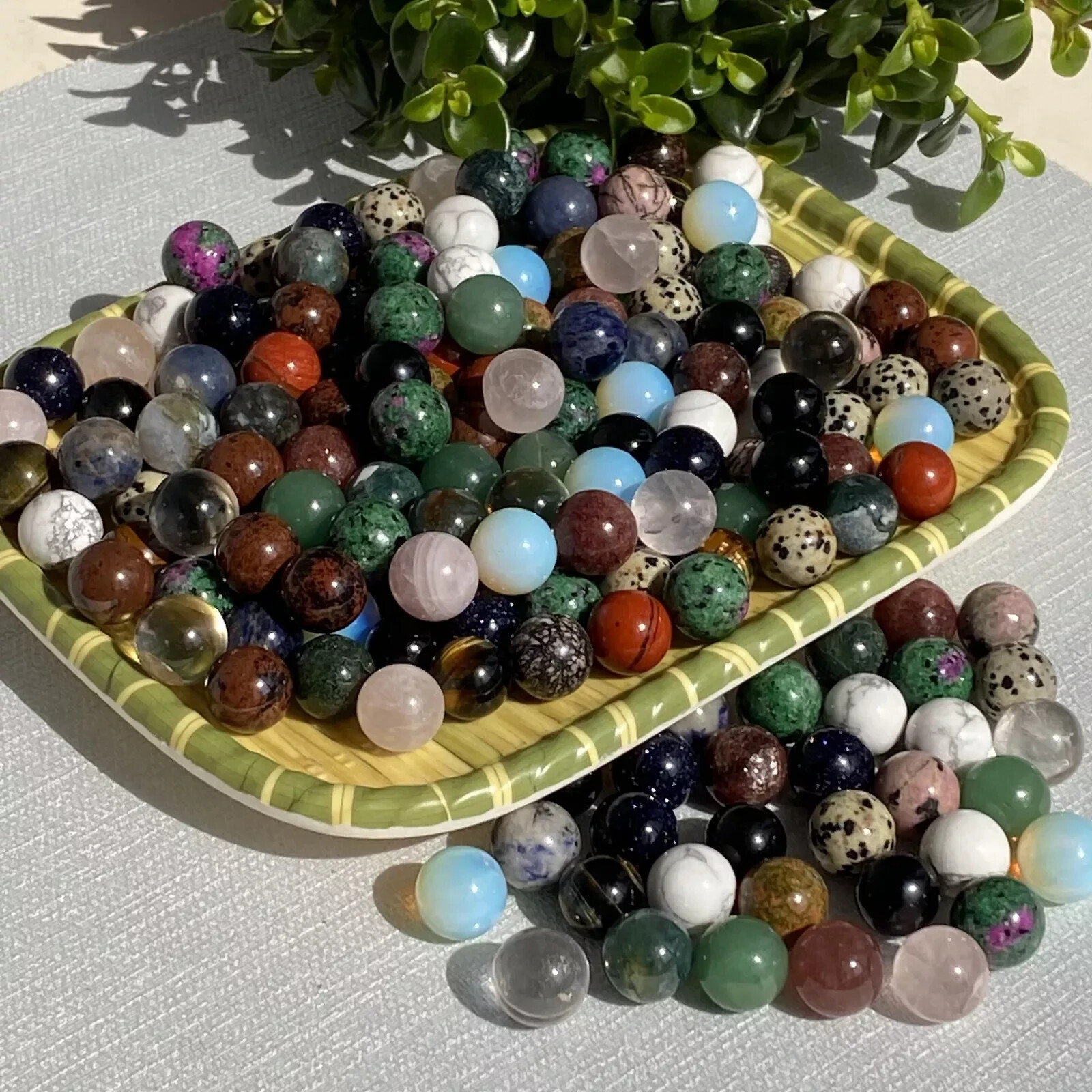 10pcs Wholesale Natural mixed Ball Quartz Crystal Sphere Reiki Healing Gem 15mm+