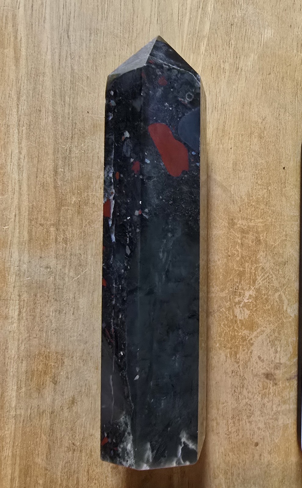 African Bloodstone Crystal/Stone Point Tower Obelisk 1 Lbs 5.2 Oz