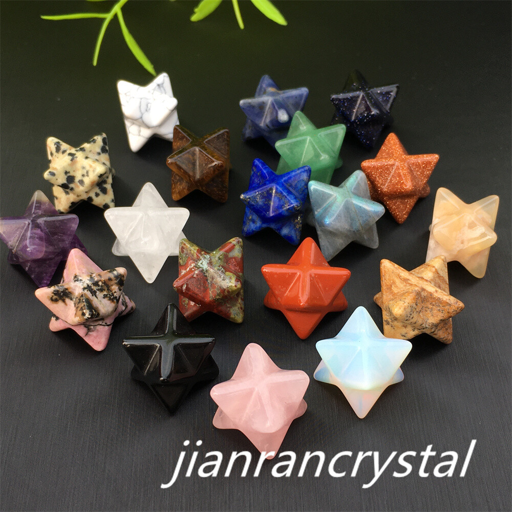 10pcs Mix Natural quartz crystal Merkaba Star carved mini crystal Skull Healing
