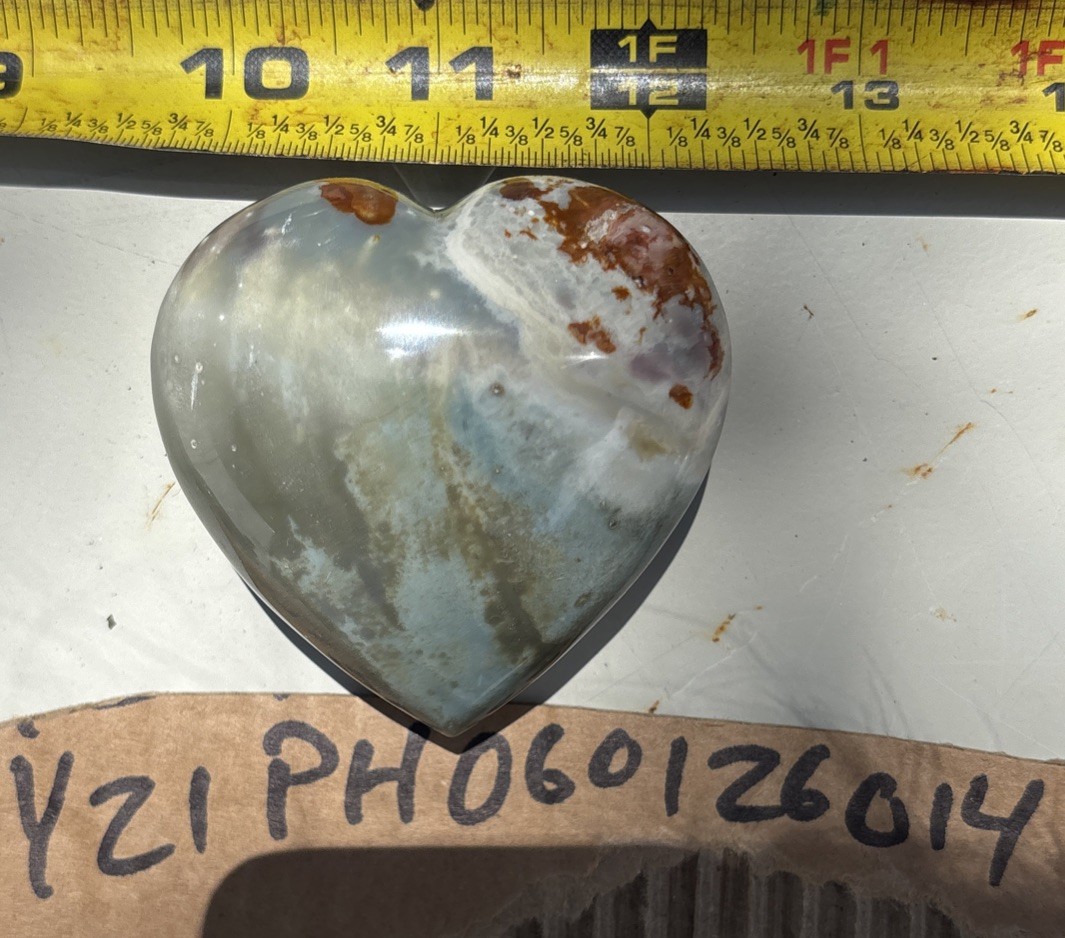 Polychrome jasper heart! 4 Ounces 3” X 3”
