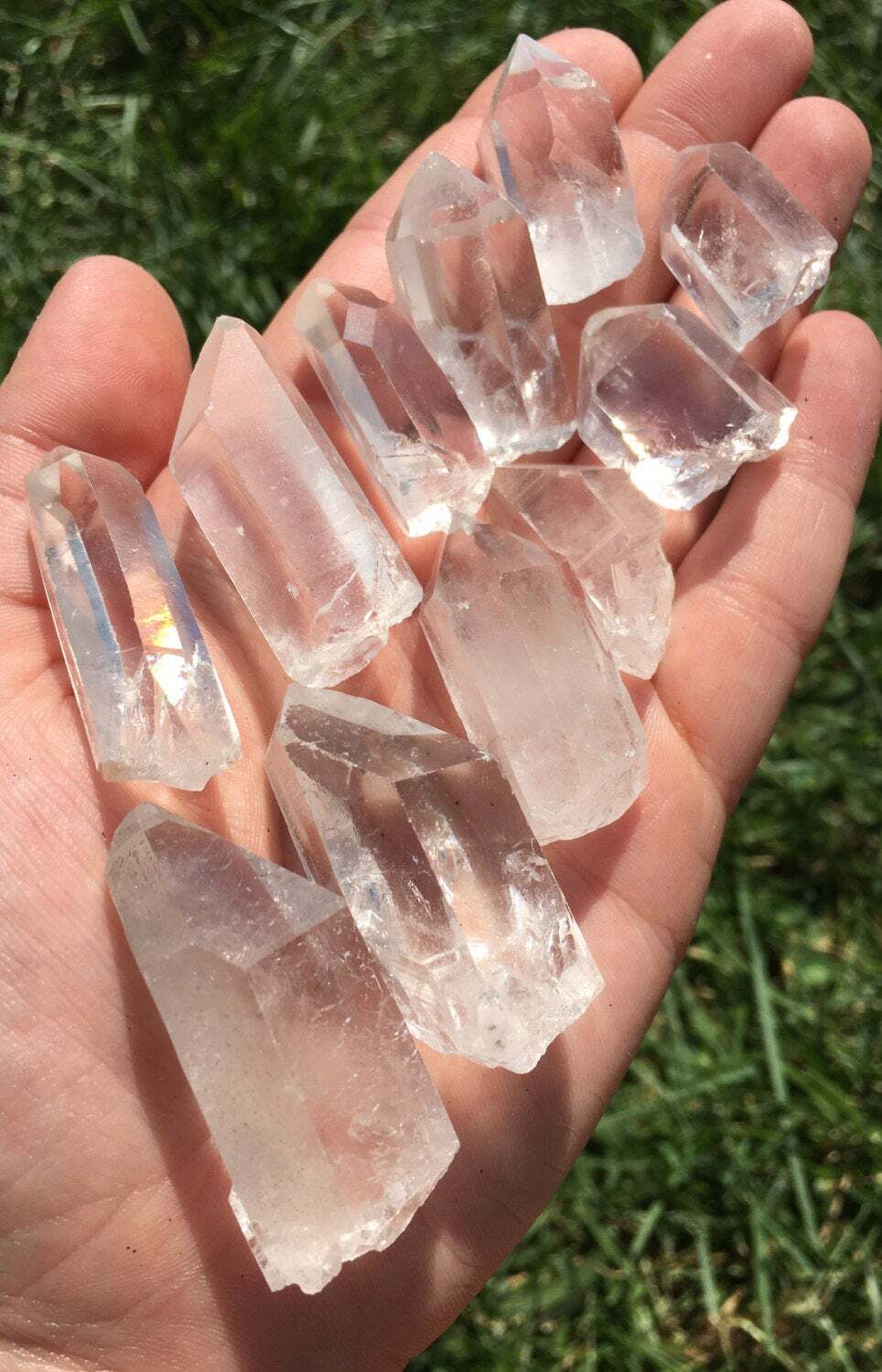 Raw Lemurian Quartz Crystal Point – Natural, Natural Lemurian Quartz from Brazil