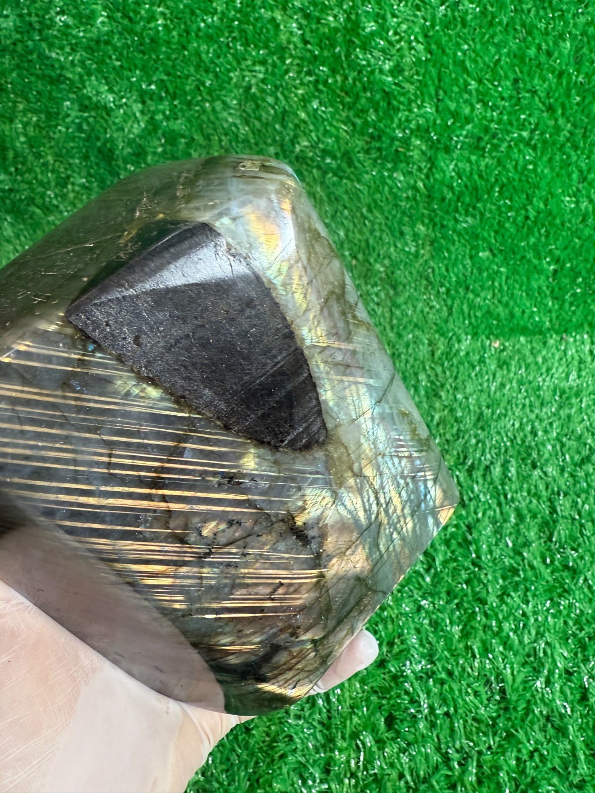 4.9LB Natural Labradorite Quartz Crystal Mineral Spectrolite Healing