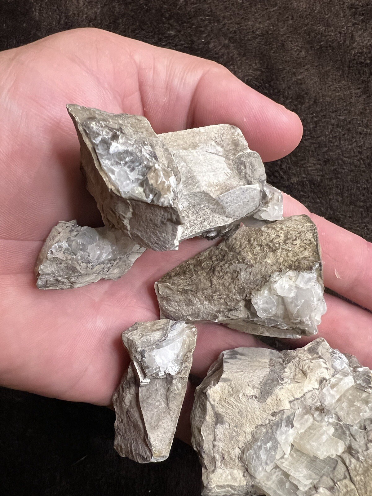 raw natural quartz crystal North East Mississippi Outcrop 5 Pieces