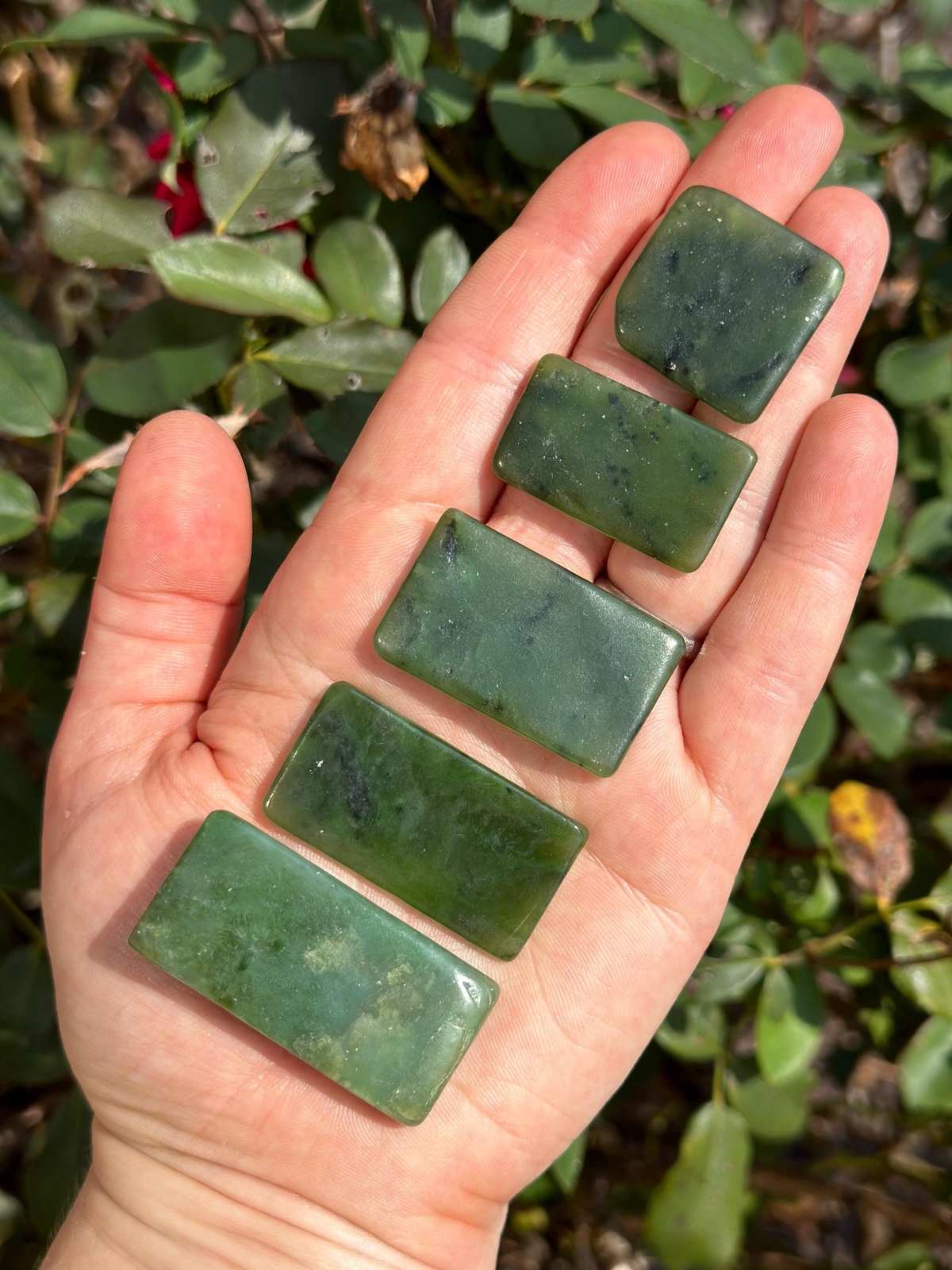 Nephrite Jade Crystal Slice, Natural Nephrite Jade from Siberia