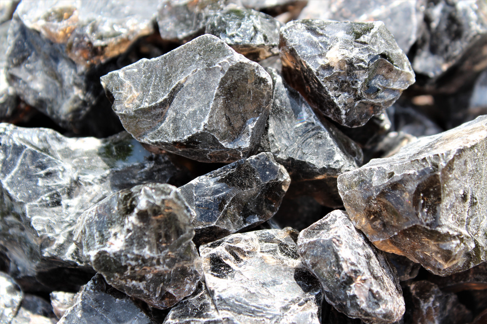 1/2 lb Natural Rough Smoky Quartz Crystal Rock Box Collection (Raw Smokey 8 oz)