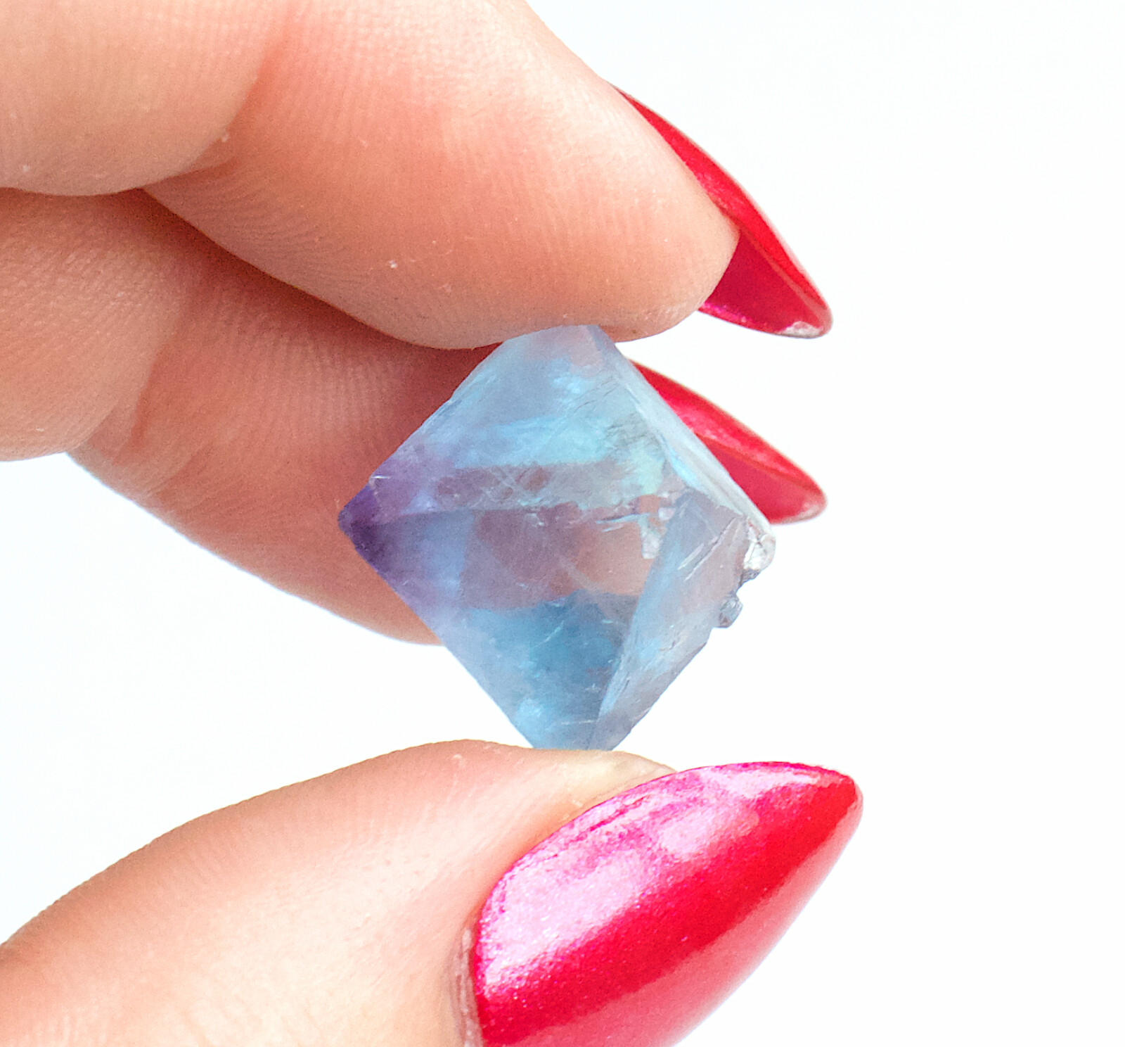 Fluorite Octahedron Gemmy Blue & Purple Color Cave In Rock, Illinois 2.0 Cms