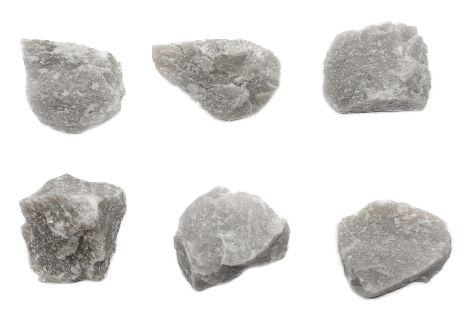 6PK White Quartzite Rock Specimens, 1″ – Geologist Selected – Eisco Labs