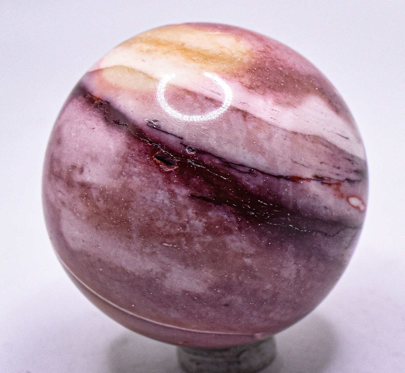 49mm Purple Lilac Mookaite Jasper Sphere Polished Natural Mineral Ball Australia