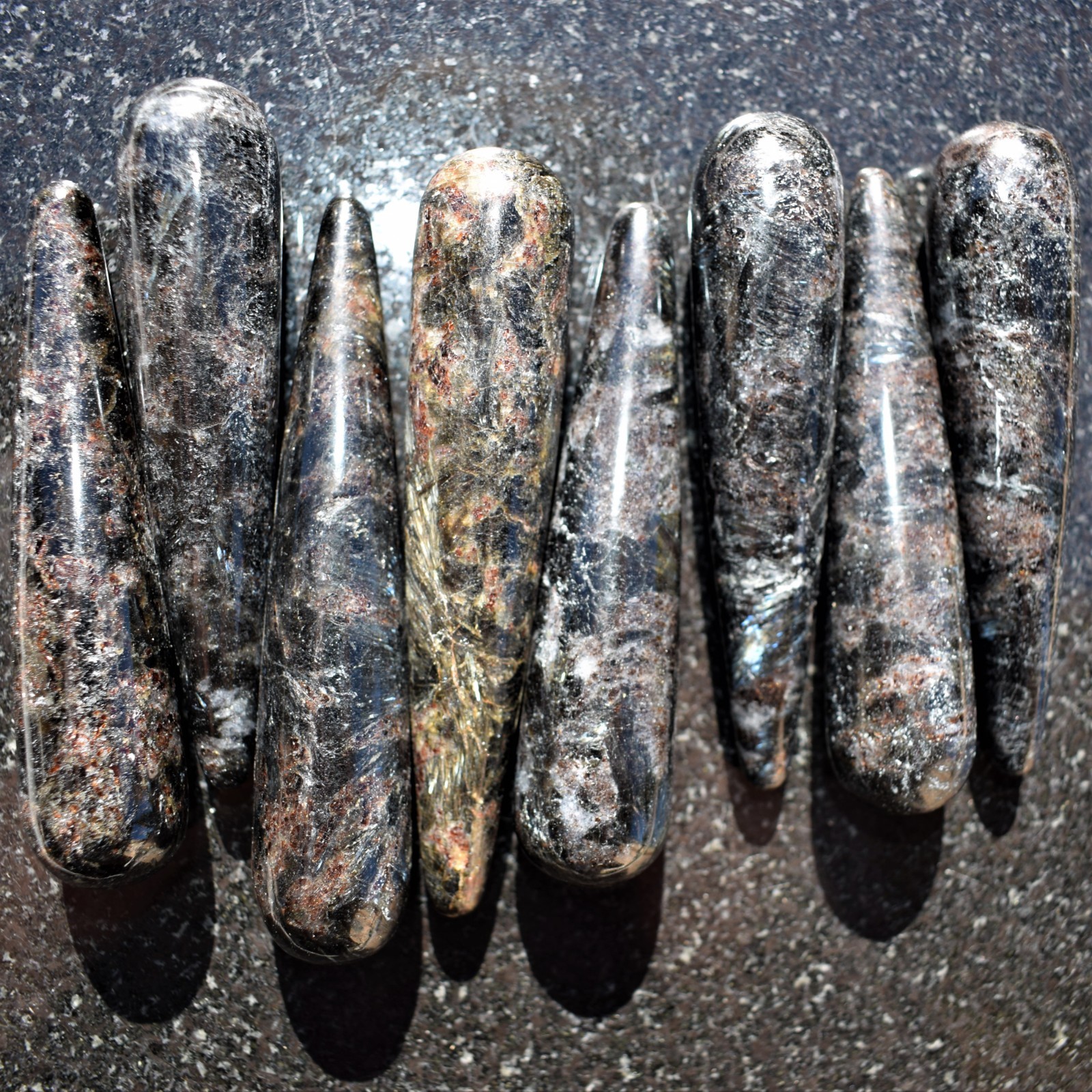 Charged Fireworks Flash Astrophyllite Massage Wand Crystal Healing Energy ~60g