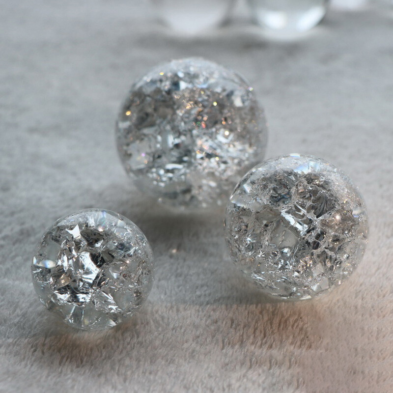 Crystal Ice Crack Ball Quartz Glass Marbles Glass Sphere Living Room Home Decor