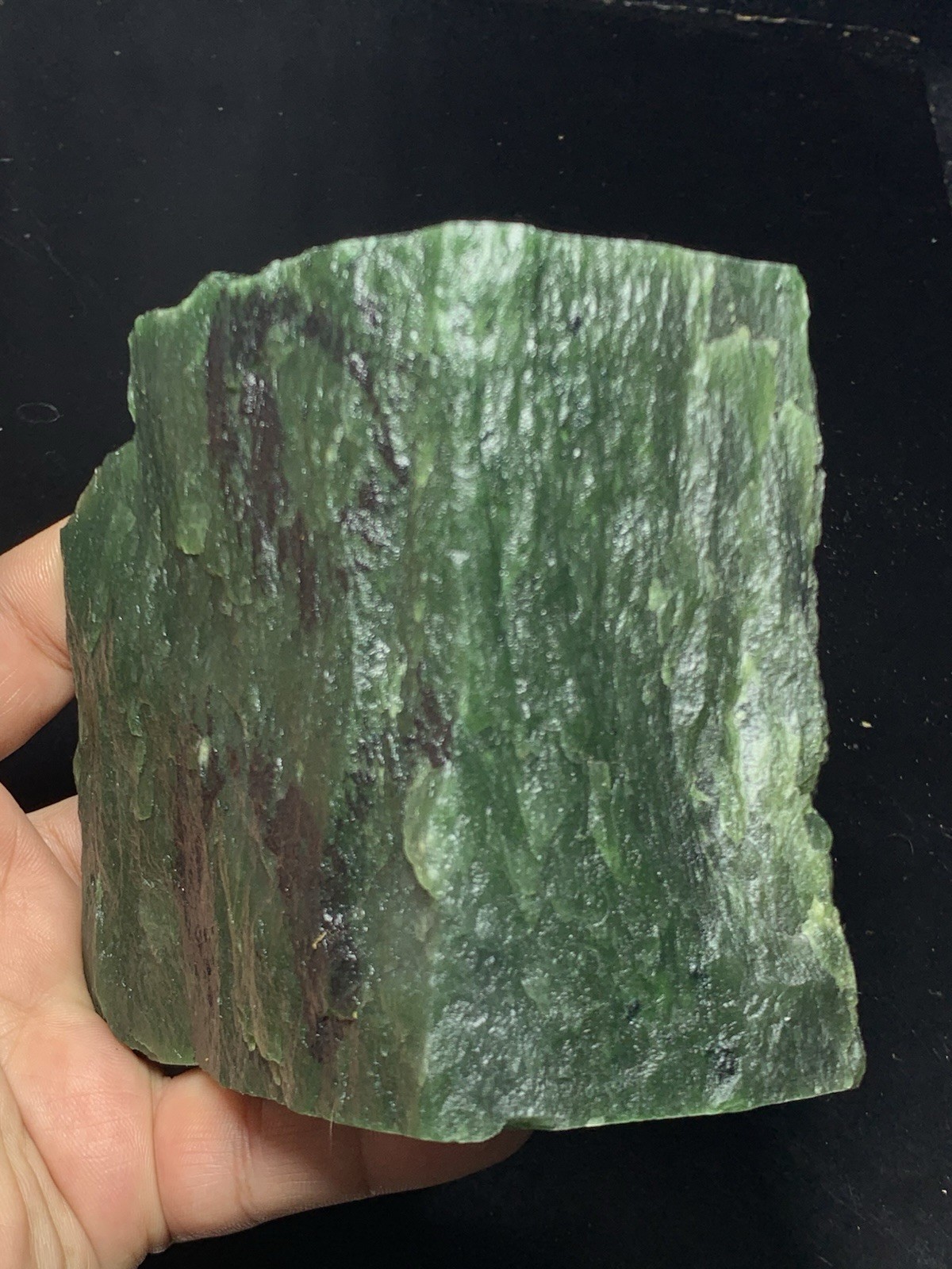 Top Quality Nephrite Jade Rough Stone 1.024kg 4x4x2″ Raw Green Mineral Specimen