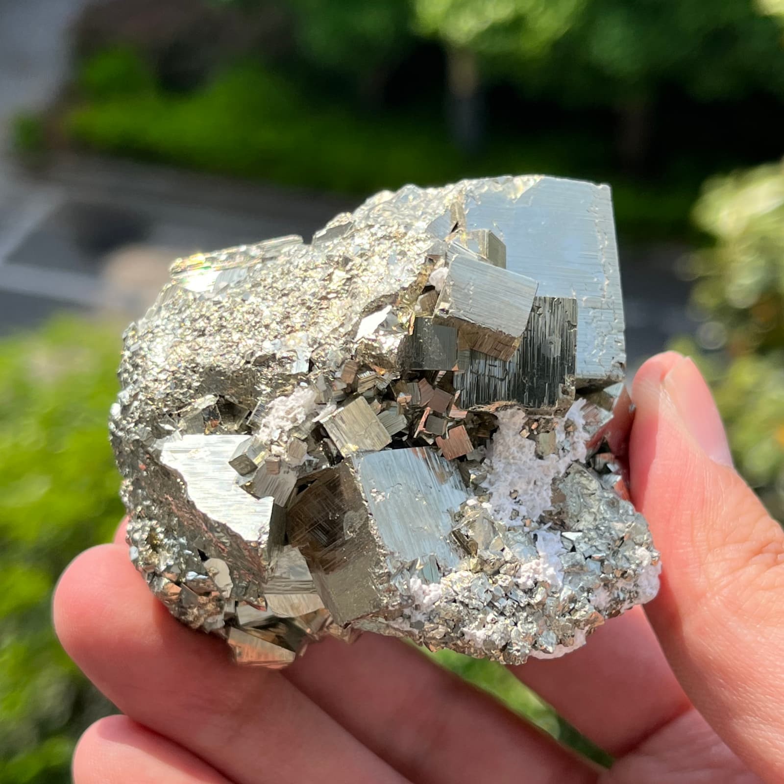 430g A+Natural Pyrite Cubic Mineral Specimen Crystal Cube Healing Home Decor