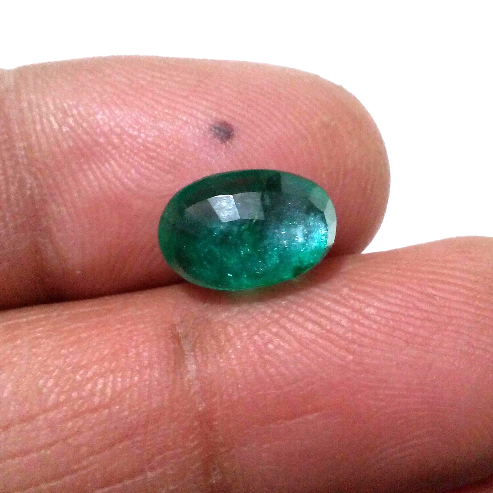 Gorgeous Zambian Emerald Oval 3.60 Crt Wonderful Green Faceted Loose Gemstone