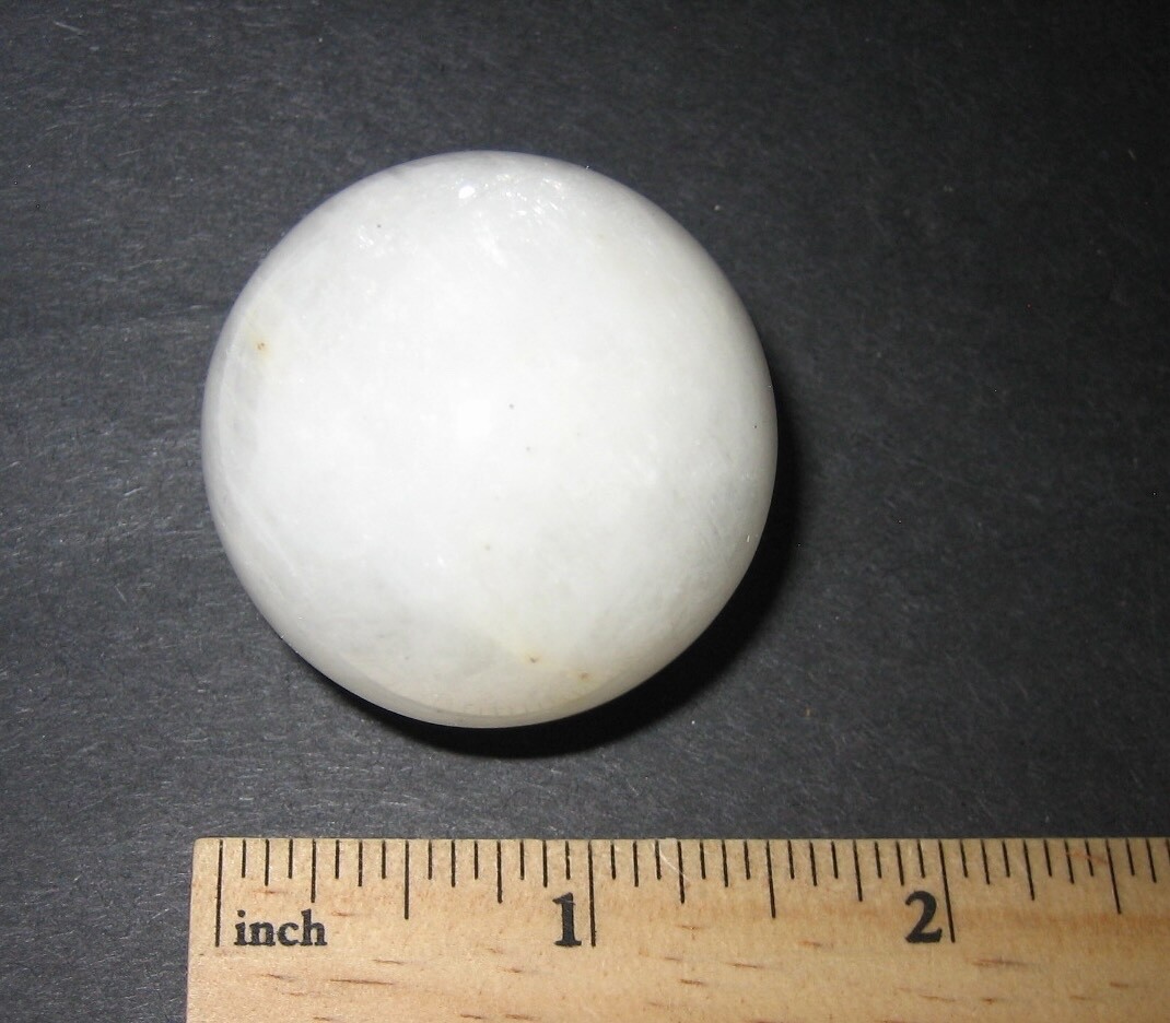 40mm RARE! POLISHED NATURAL CRYOLITE STONE MINERAL SPHERE GREENLAND ~ 86grams *A