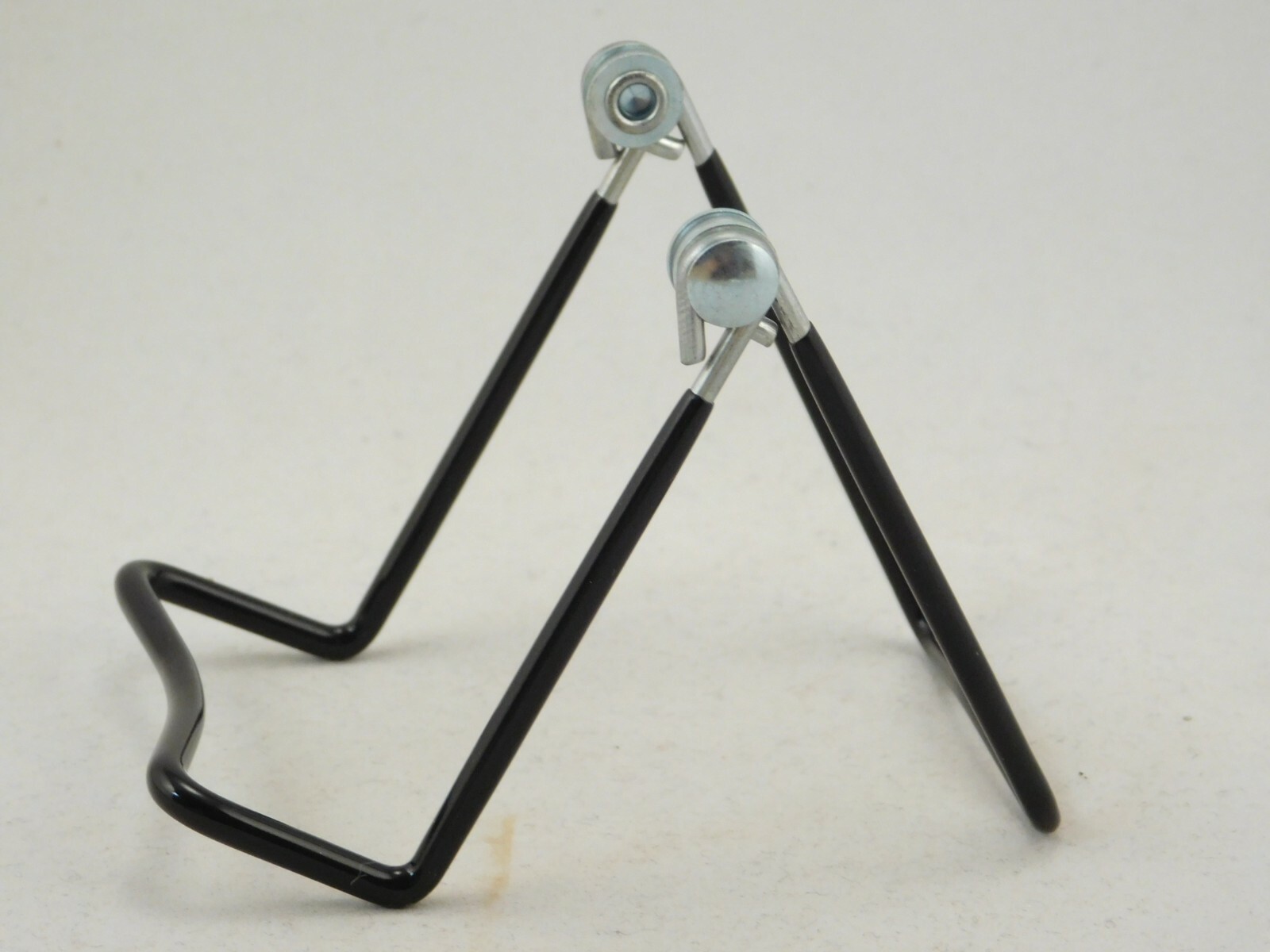 Easel Display Stand Adjustable Small Size Black Vinyl on Metal