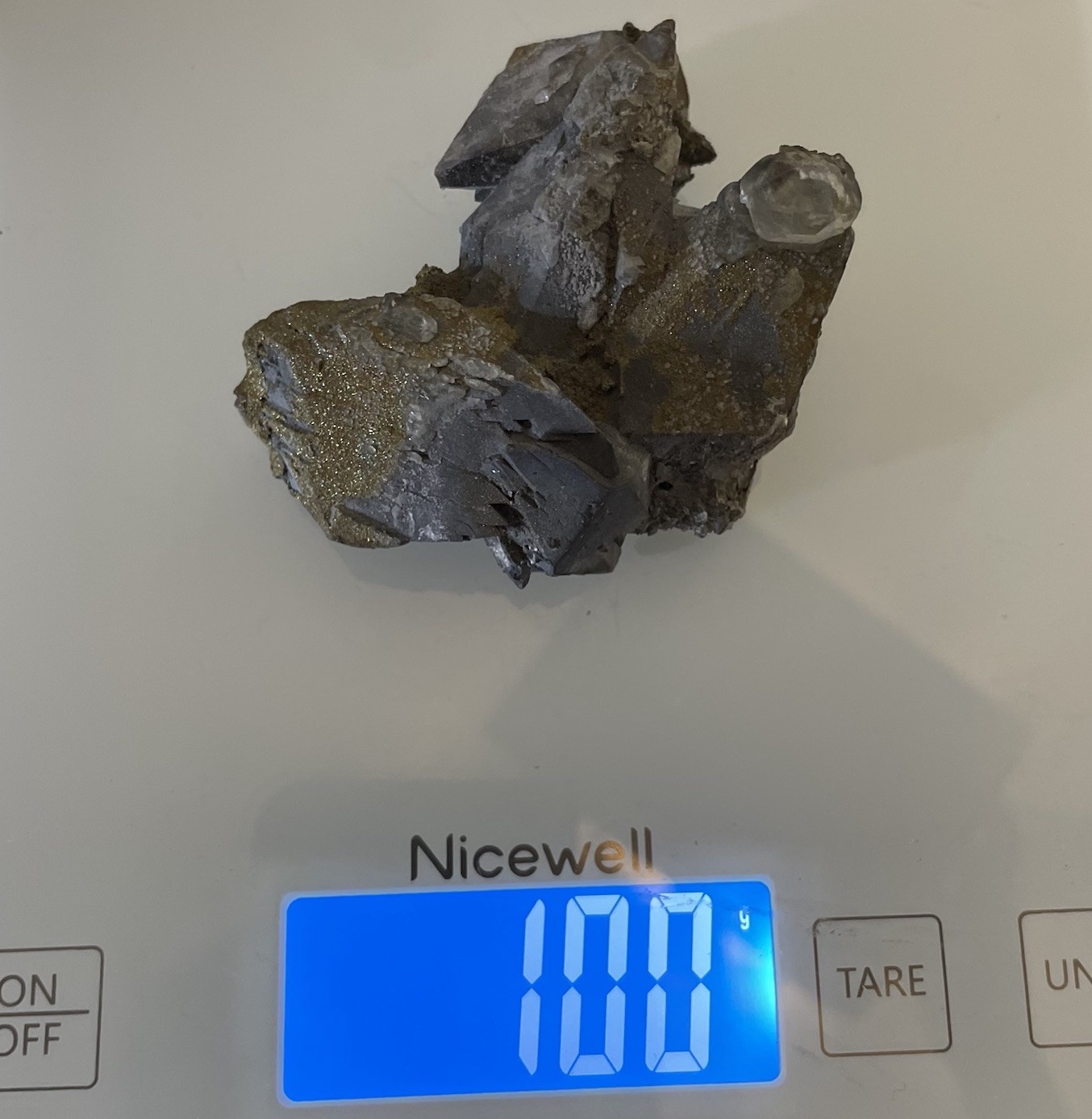 Dogtooth Calcite with Pyrite Crystal Cluster Specimen Mineral