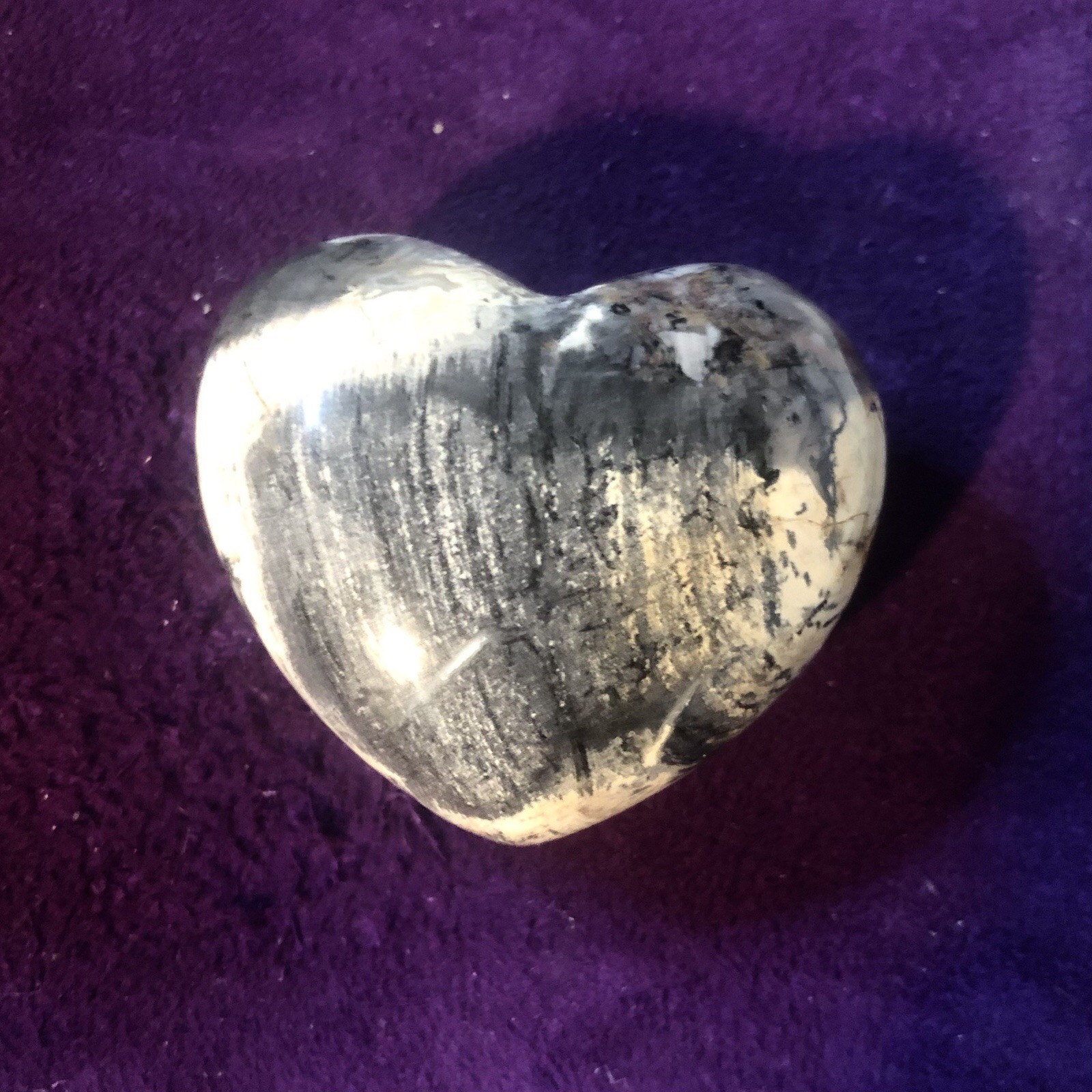 Lot Of 2 Natural Stone Hearts.. Each approx 1.75” Ea