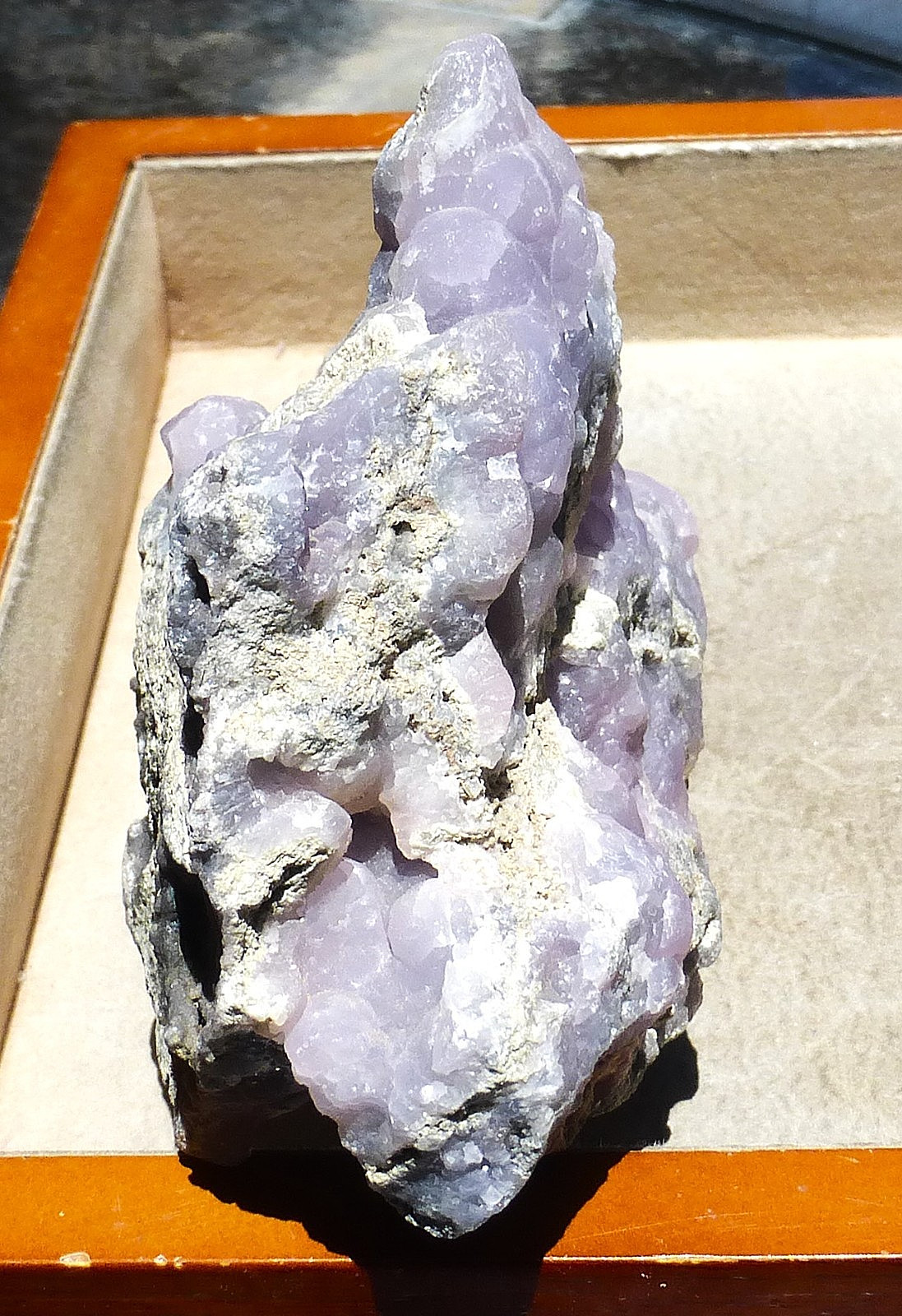 LARGE lilac Smithsonite cabinet specimen from El Refugio Mine Mexico 460 grams