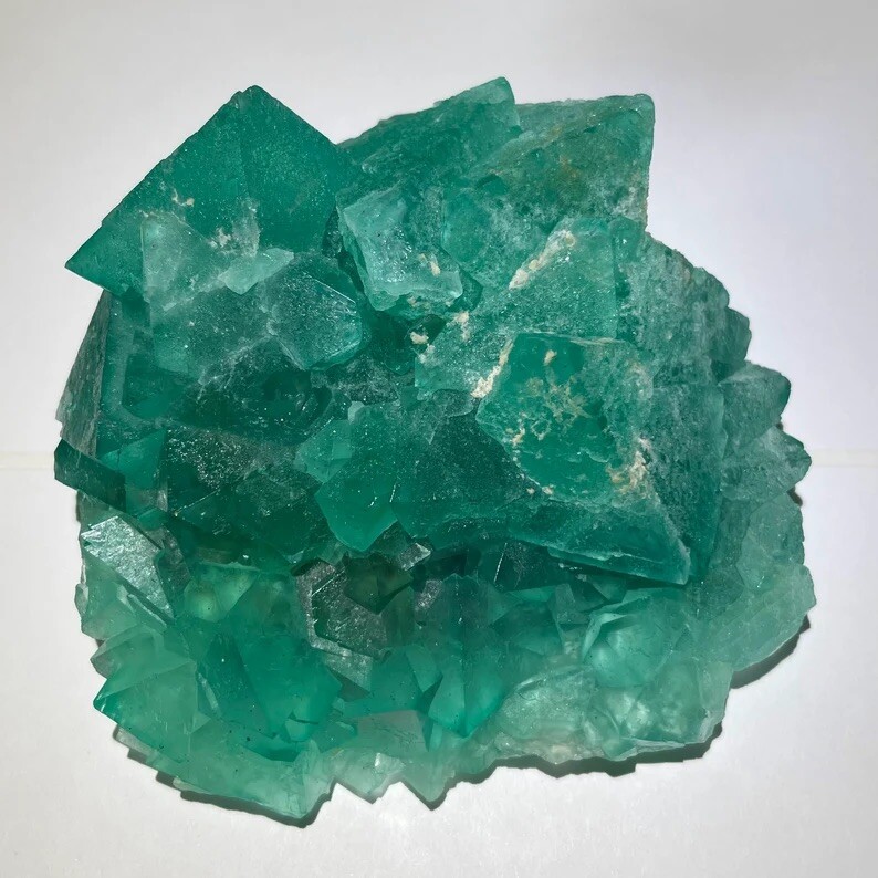 Rare 4.6” XL Riemvasmaak Fluorite Crystal Cluster 2.1lb Specimen – South Africa