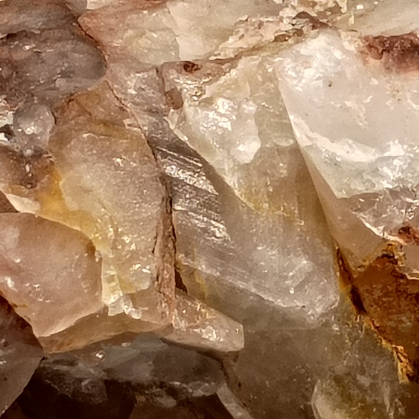 104g Quartz & Massive Topaz Crystal Silver Mines MO Historic Byrd Collection