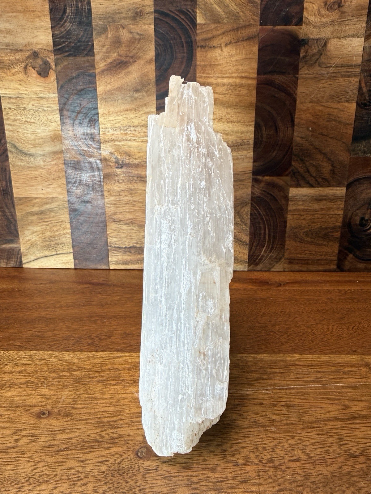 Large Clear/White Selenite Gypsum Crystal Slab Specimen 2 lb 13.5 oz 7 in