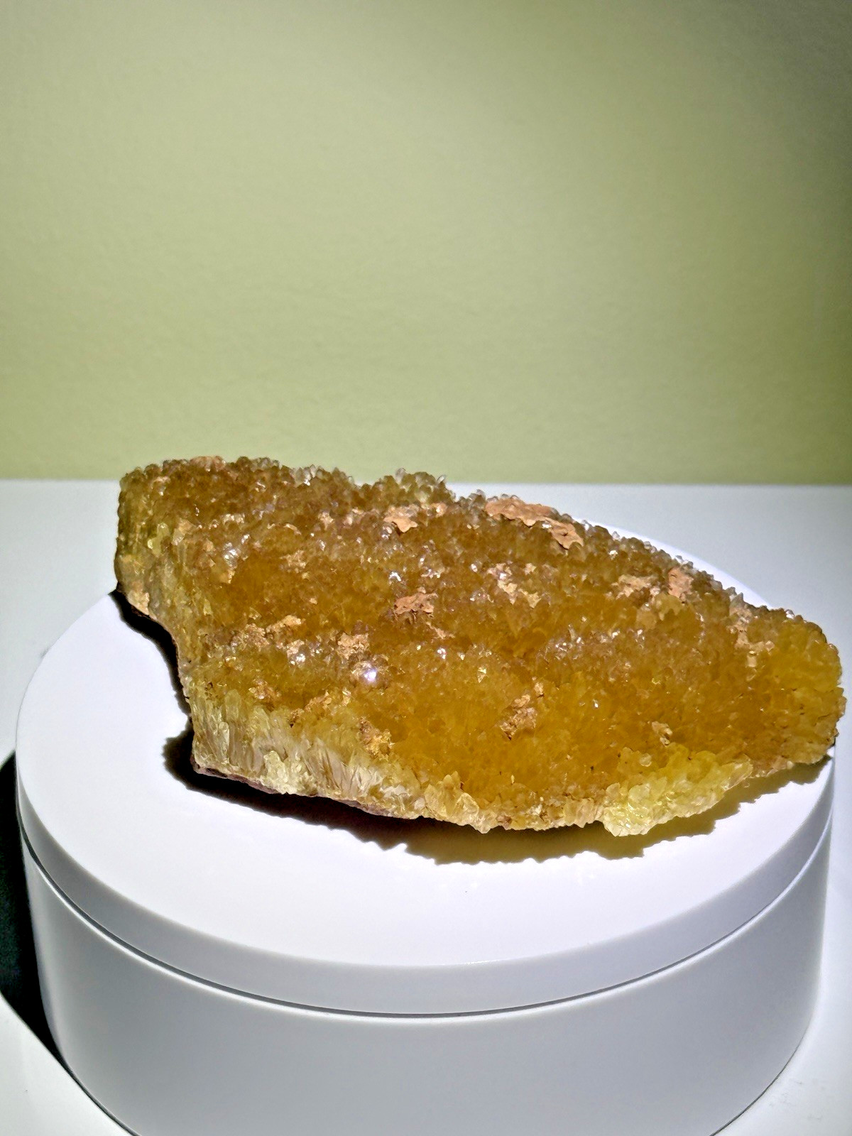 GOLDEN Fluorescent Orange Calcite Mineral Specimen – Morocco