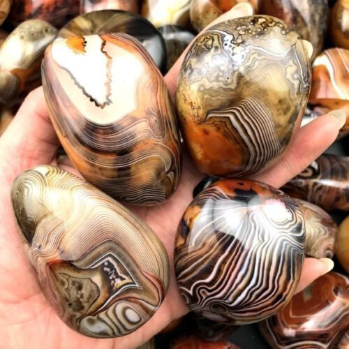 1KG Banded agate Madagascar,send randomly xlarge tumbled beautiful patterns