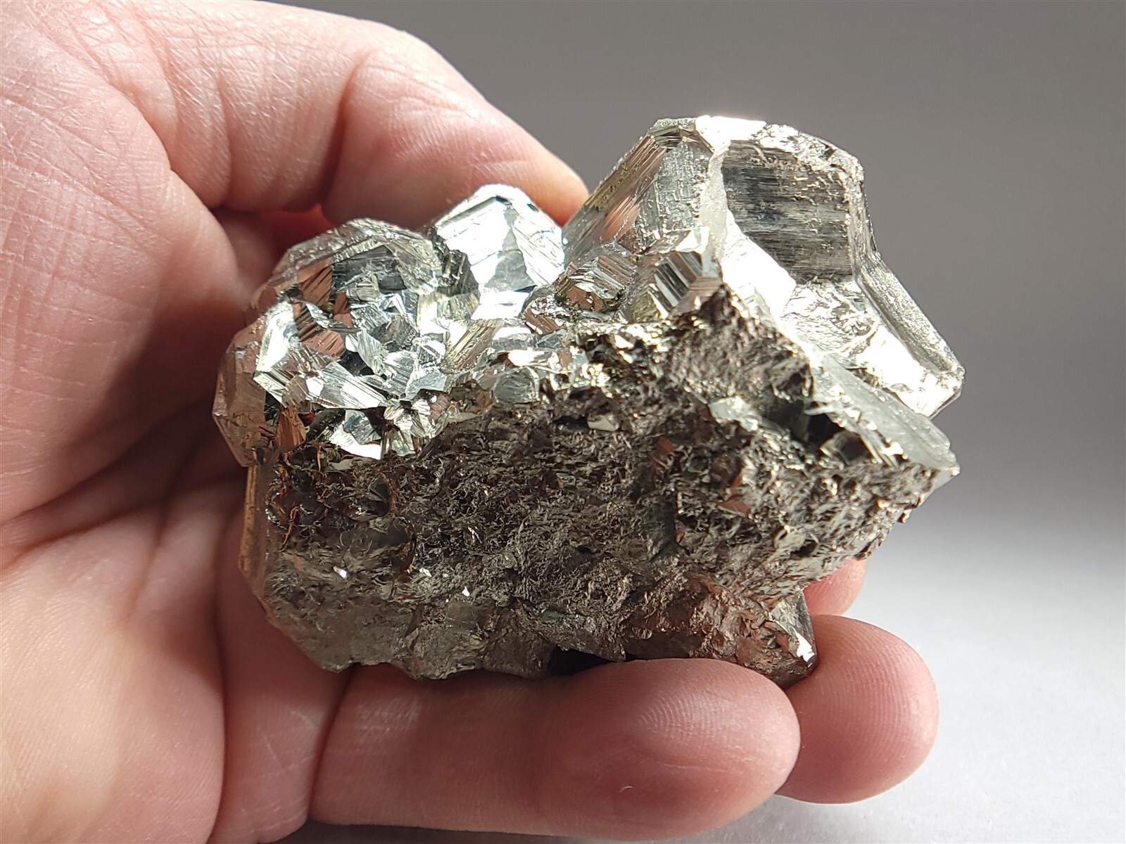 Peruvian Pyrite Crystal Cluster #27
