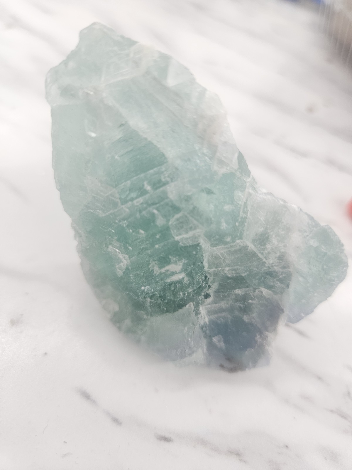 Natural Fluorite Specimen – Raw Geometric Crystal Chunk for Meditation & Decor