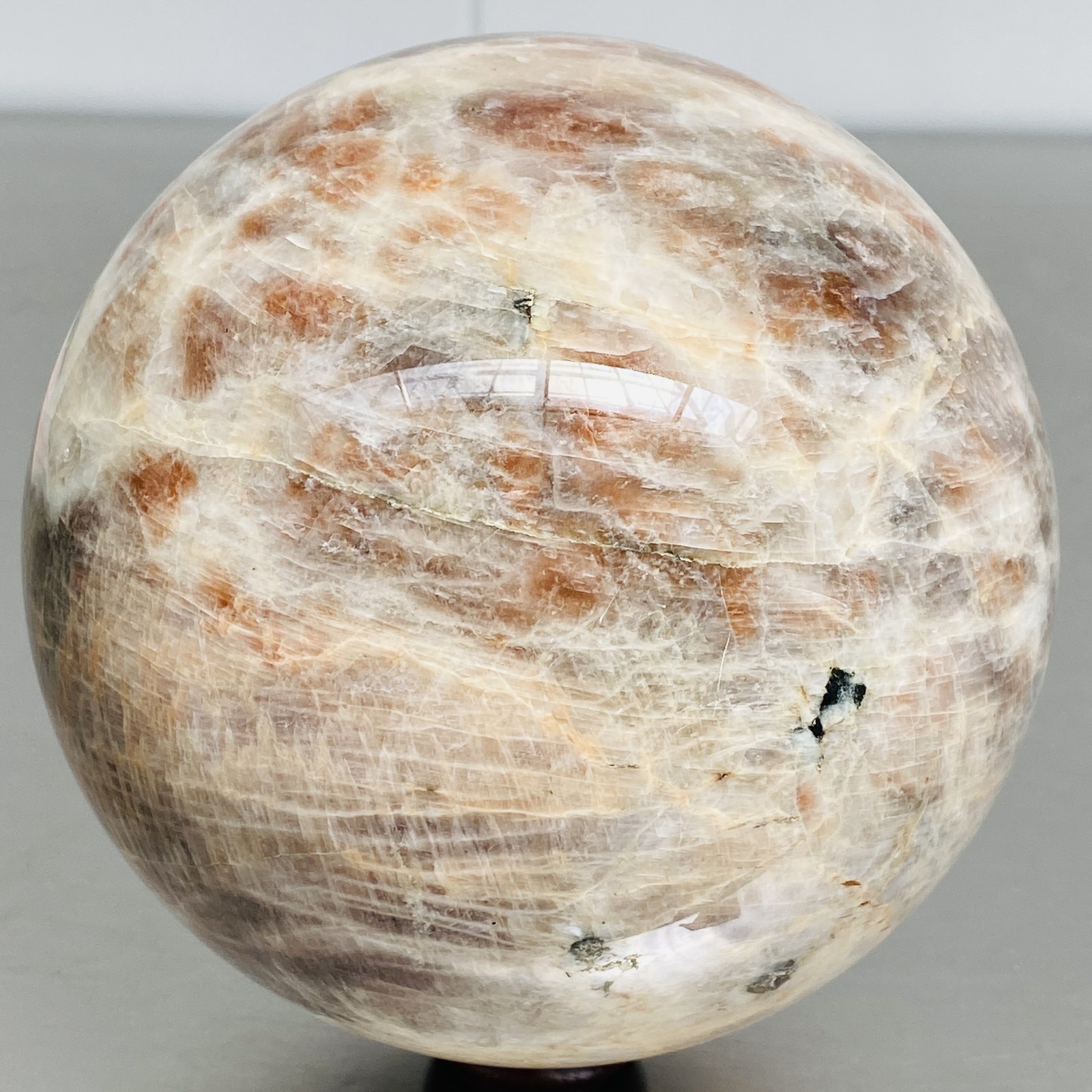 Natural Gray moonstone sphere quartz Crystal ball Healing 3720G (8.2LB)